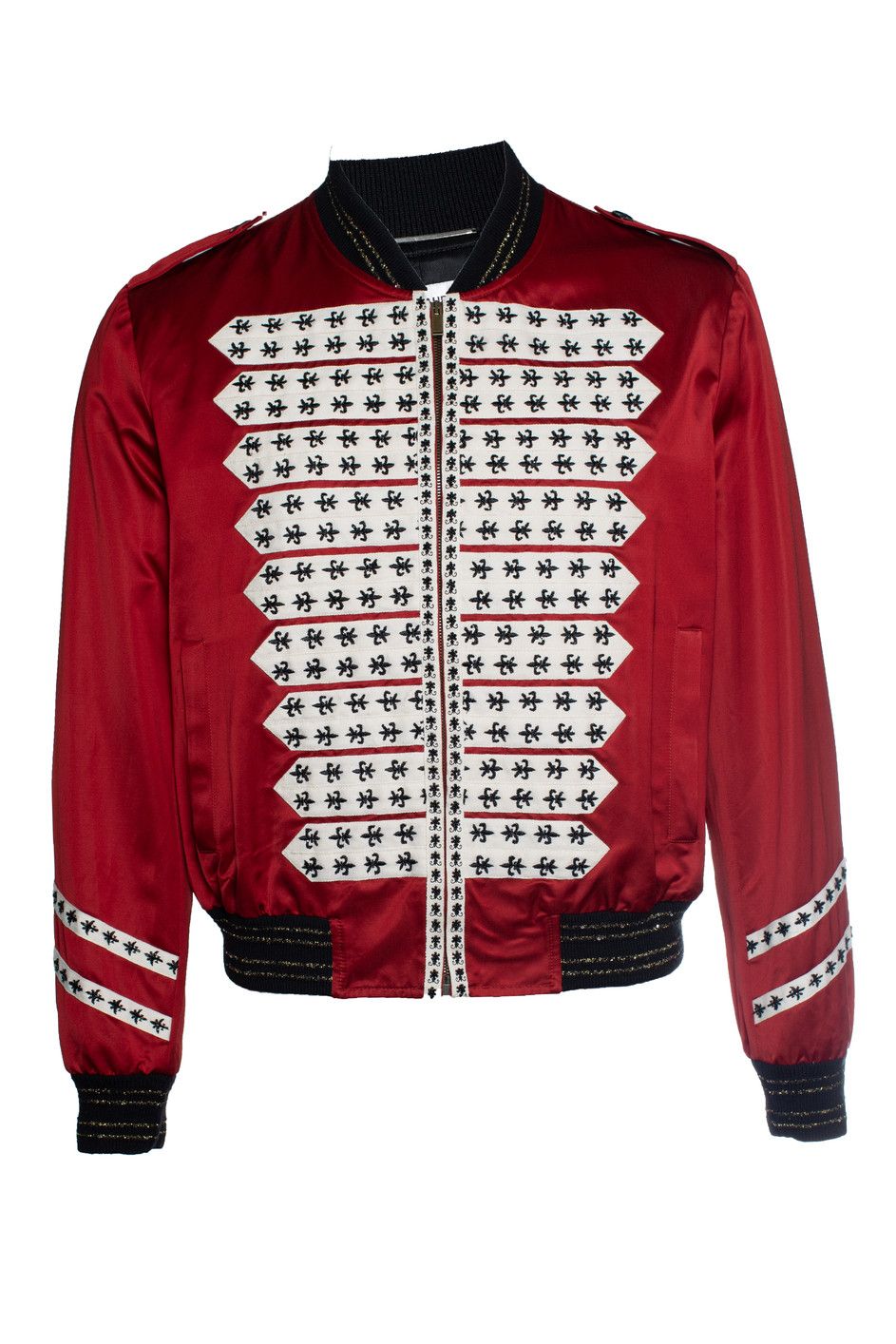 Saint Laurent Paris Saint Laurent, Military bomber jacket in red 2019 Size US L / EU 52-54 / 3 - 1 Thumbnail