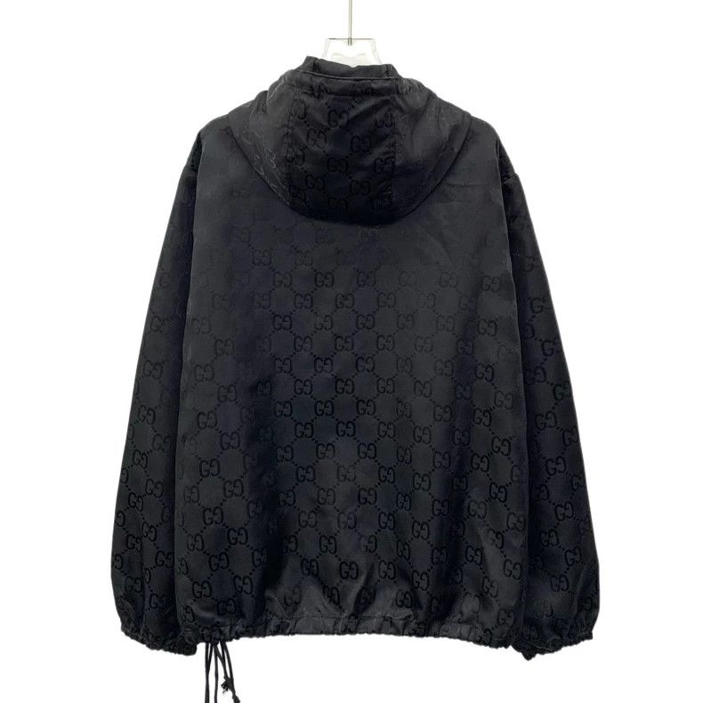 Gucci Gucci Black logo dark pattern full print hooded drawstring Size US S / EU 44-46 / 1 - 2 Thumbnail