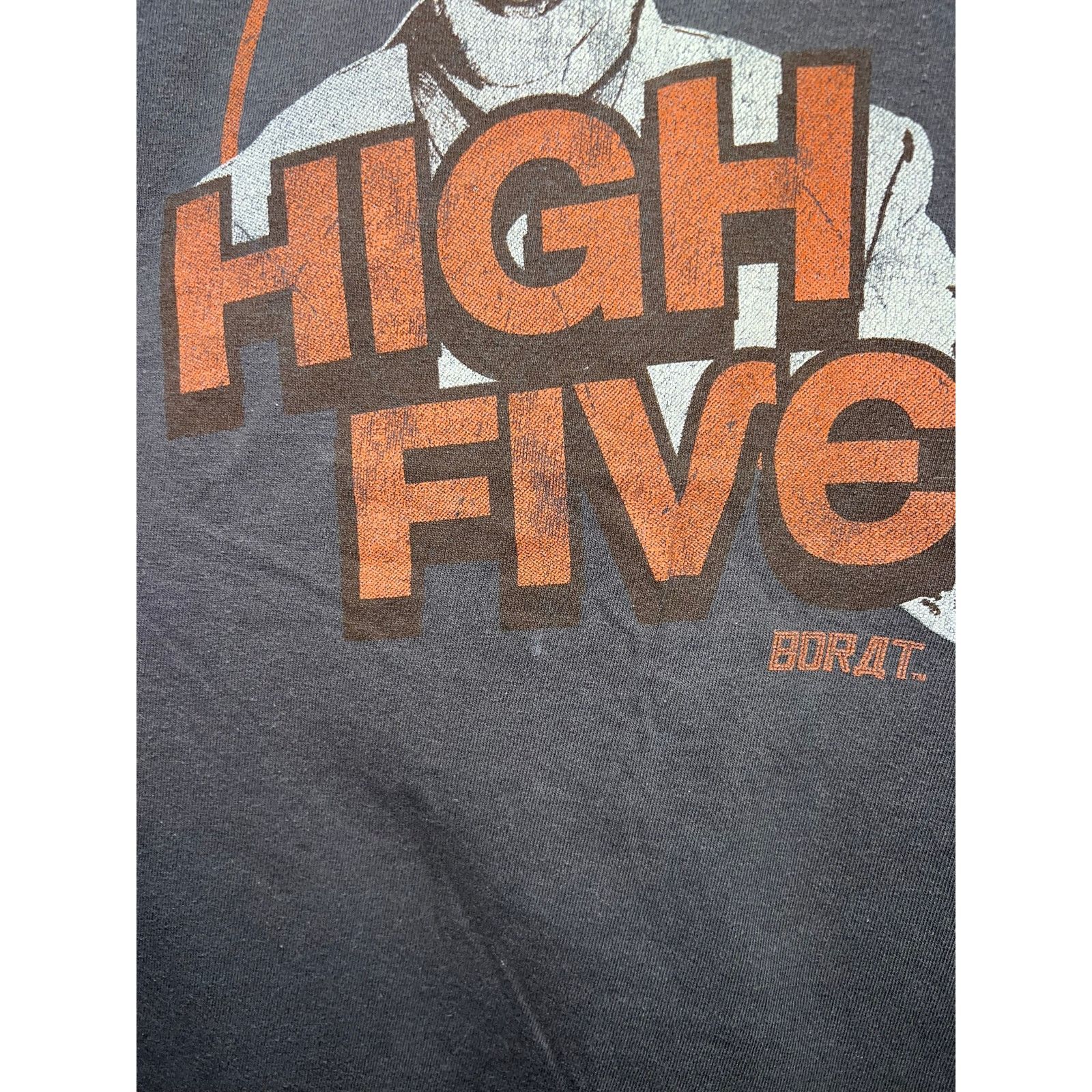 Vintage Borat Movie Shirt High Five Promo Gray Graphic Tee Medium Size US M / EU 48-50 / 2 - 5 Thumbnail