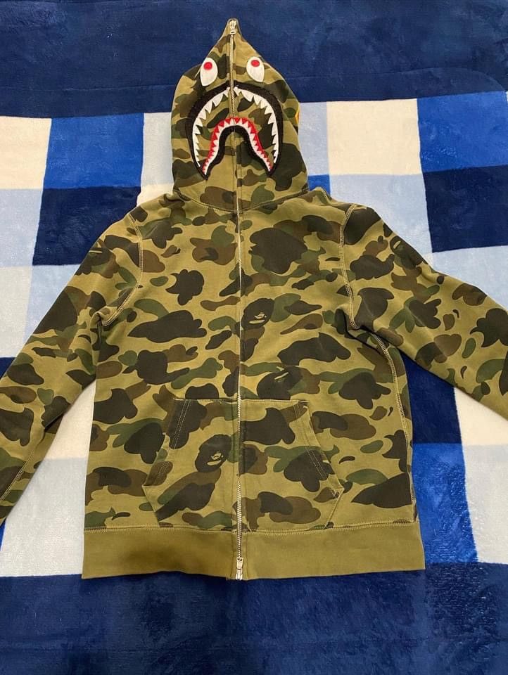 Bape 1st Camo PONR Shark Full Zip Hoodie | Grailed