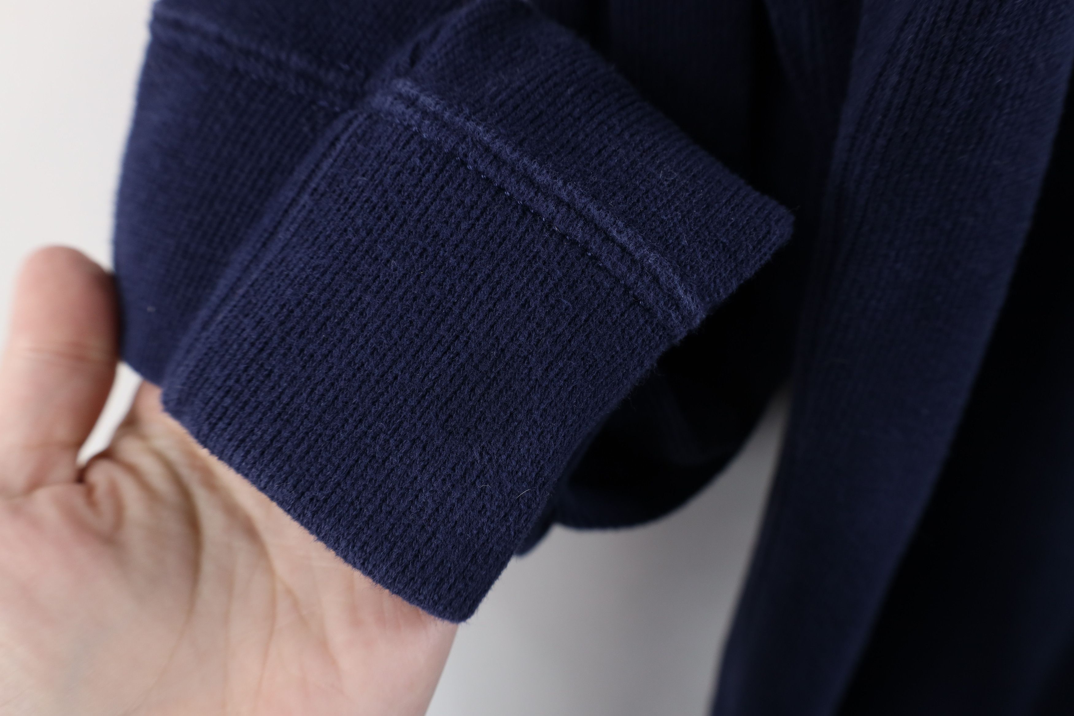 Ralph Lauren × Vintage Vintage 90s Ralph Lauren Cotton Ribbed Knit Half Zip Sweater Size US L / EU 52-54 / 3 - 6 Thumbnail