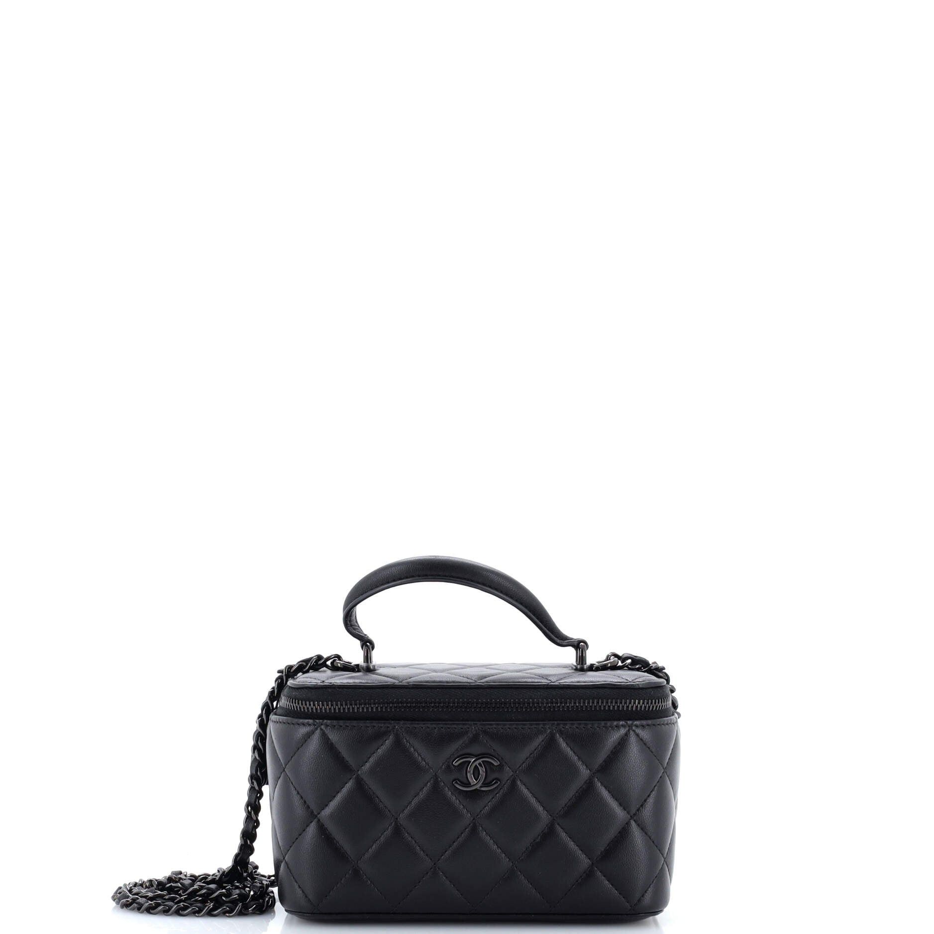 Chanel So Black Top Handle Vanity Case with Chain Size ONE SIZE - 1 Thumbnail