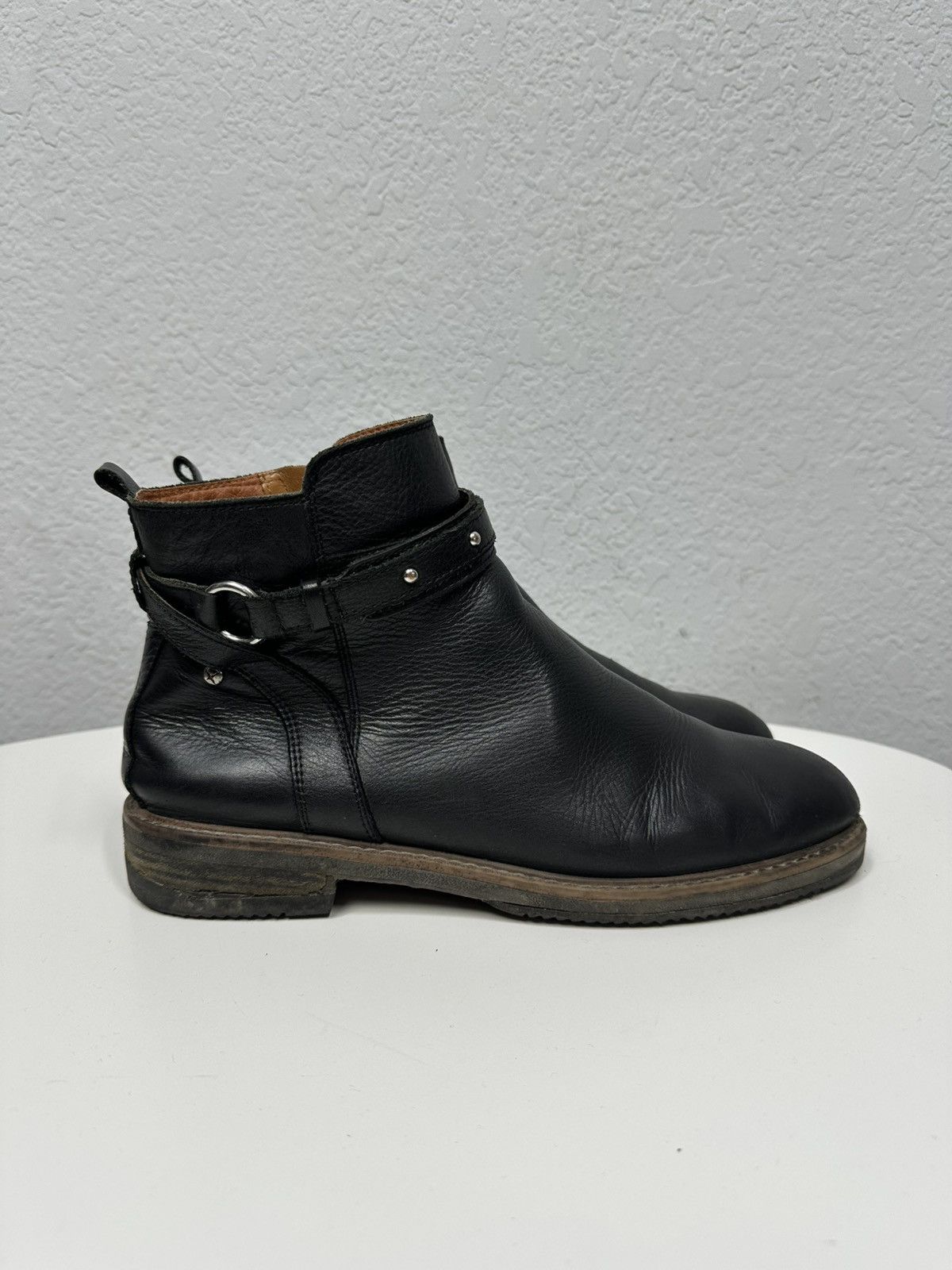 If Six Was Nine AS 98 Vibe Artisan Black Leather Side Zip Ankle Biker Boots Size US 10 / EU 43 - 9 Thumbnail