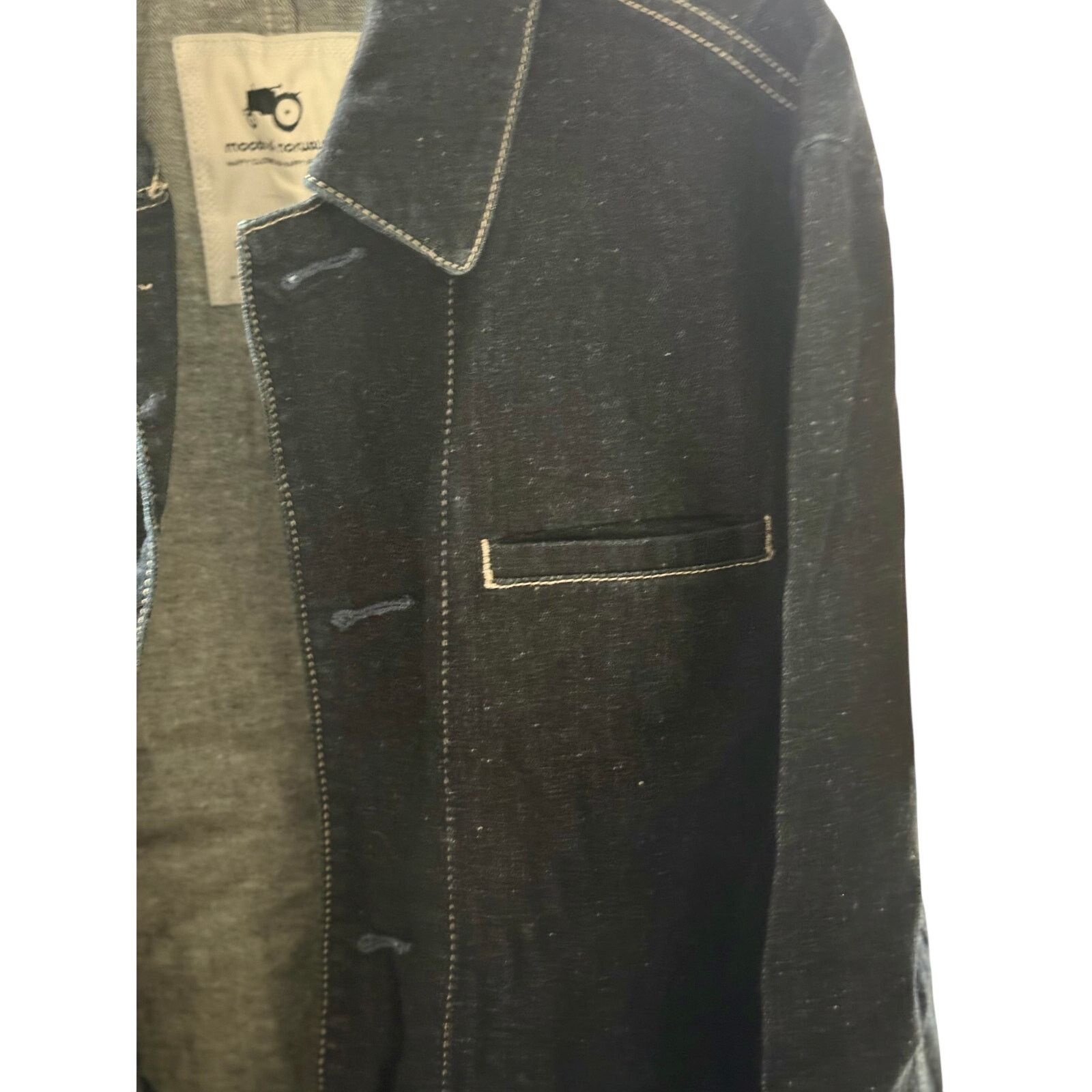 Moods of Norway Moods of Norway Denim Chore Jacket Size L - Blue Size US L / EU 52-54 / 3 - 3 Thumbnail