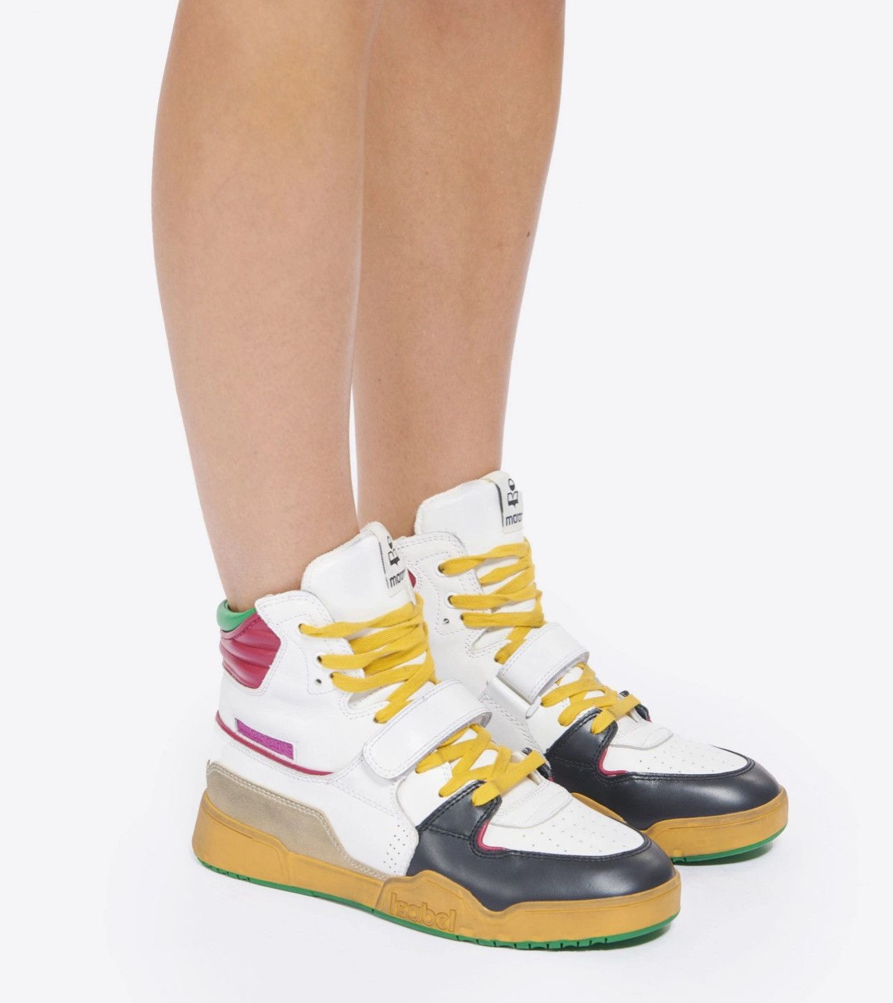 Isabel Marant Isabel Marant Distressed High Top Leather Sneakers size 6.5 Size US 6.5 / IT 36.5 - 2 Thumbnail