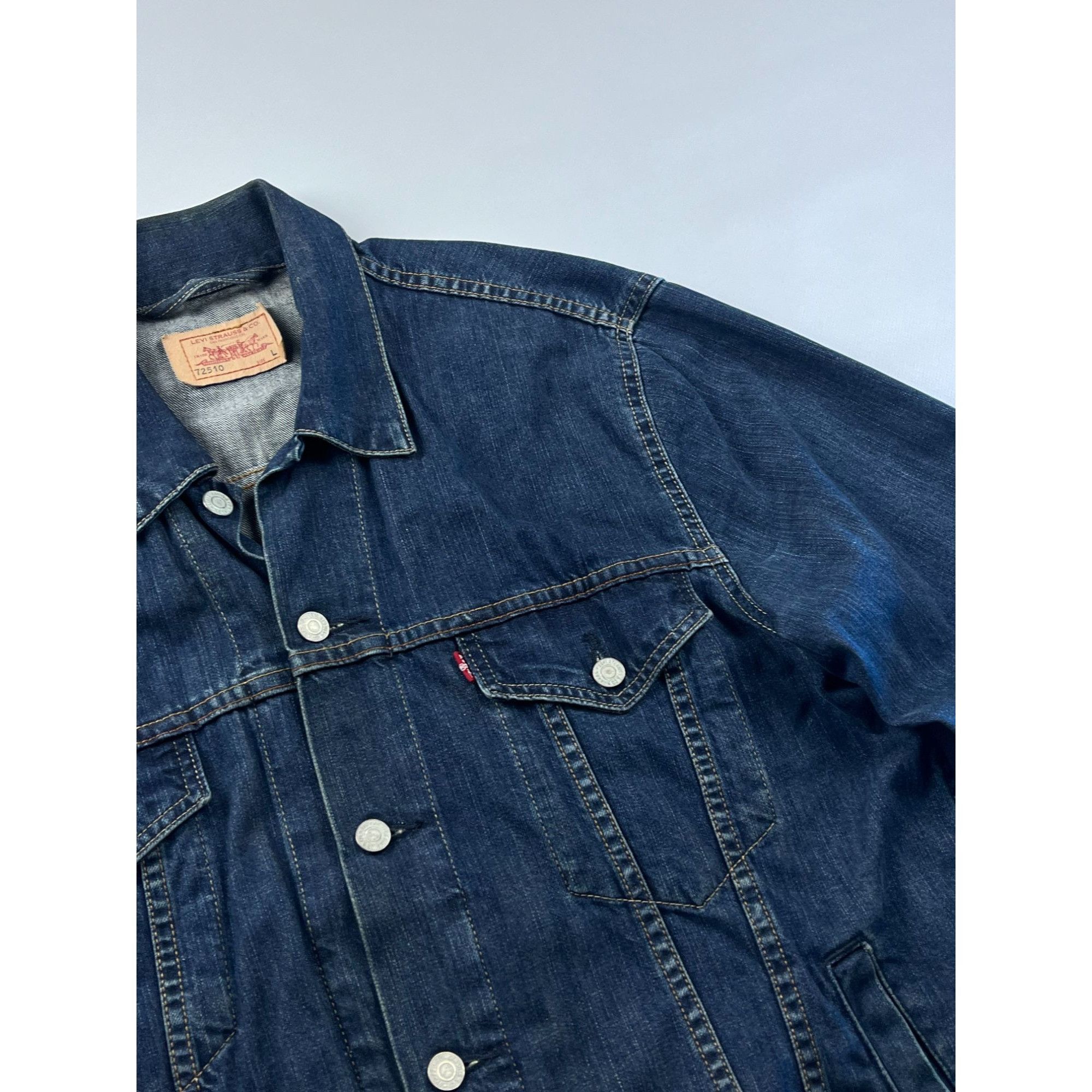 Levi's Vintage Clothing × Vintage Vintage Levis Classic Denim Jacket 72510 Large Size US L / EU 52-54 / 3 - 3 Thumbnail