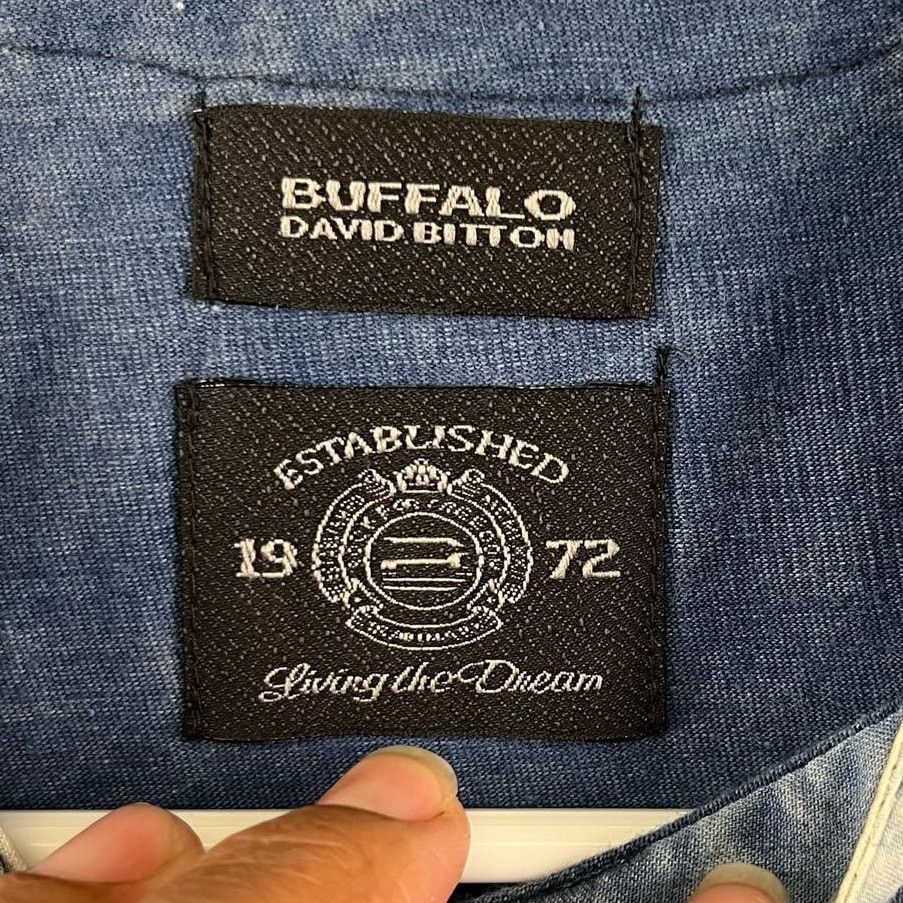 Buffalo David Bitton Buffalo David Bitton Henley 4 Button Shirt Striped Pocket Size US XL / EU 56 / 4 - 12 Thumbnail