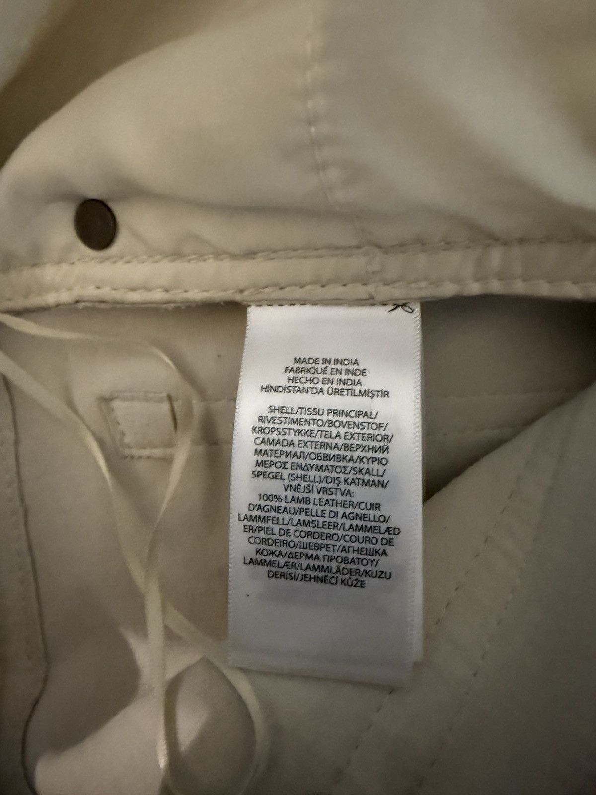 Polo Ralph Lauren NWT Lamb Skin White Leather pants Size 27" / US 4 / IT 40 - 7 Thumbnail