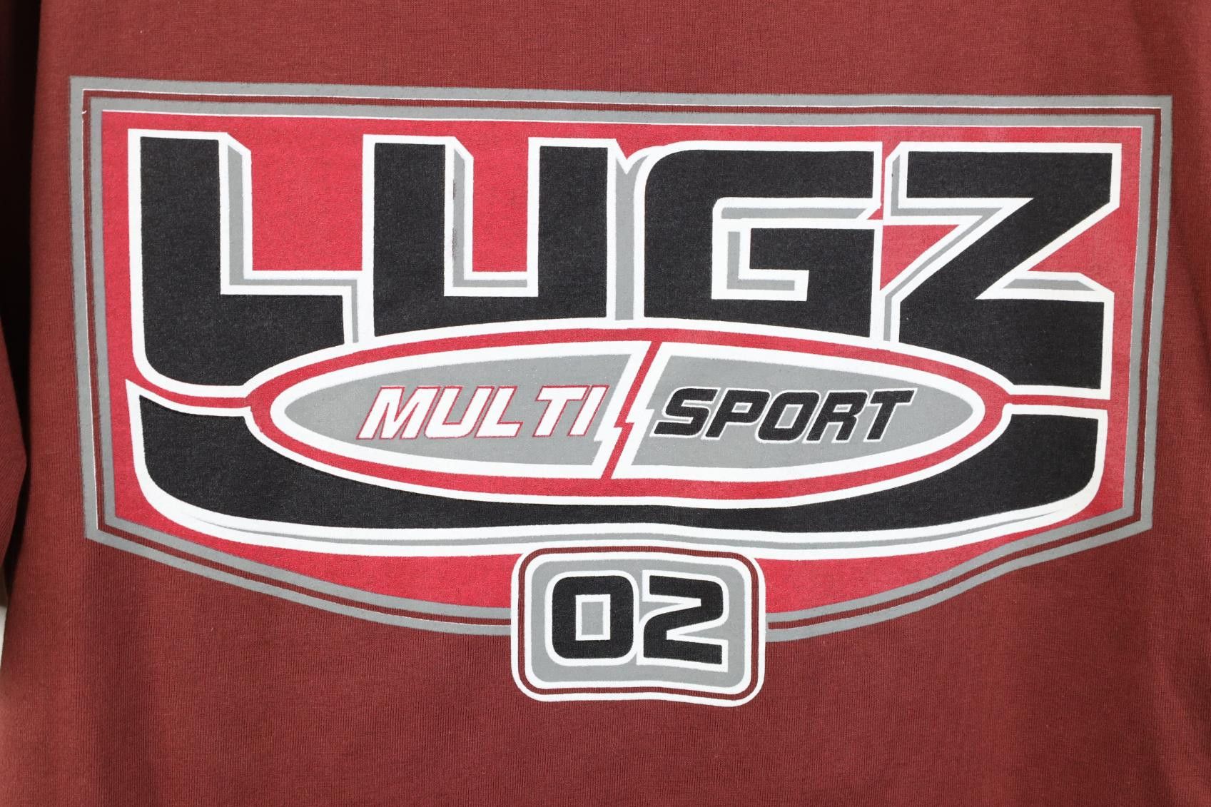 Vintage Vintage 90s Y2K Lugz Heavyweight T-Shirt Red Cotton USA Size US L / EU 52-54 / 3 - 4 Thumbnail