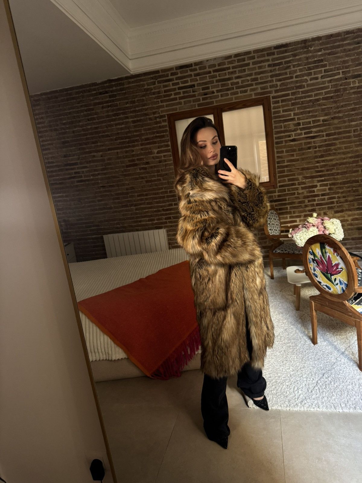 Frankie Shop The Frankie Shop Rella Faux Fur Coat Camel Size S / US 4 / IT 40 - 8 Thumbnail