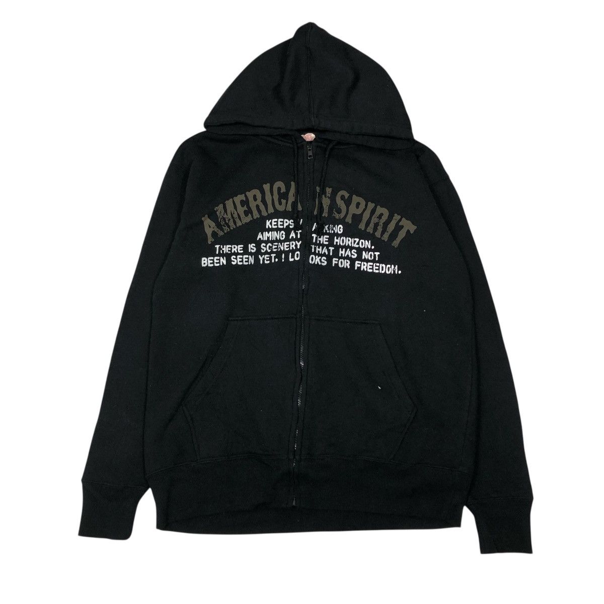 Japanese Brand 📌American Spirit Punk Design Zipper Hoodie Big Logo Size US L / EU 52-54 / 3 - 1 Thumbnail