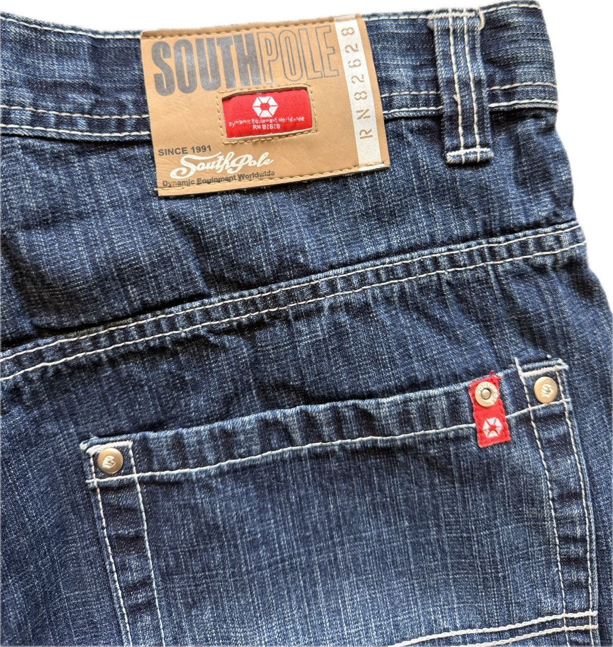 Southpole Vintage 90s Southpole Red Tab Dark Wash Jeans Size US 36 / EU 52 - 2 Thumbnail