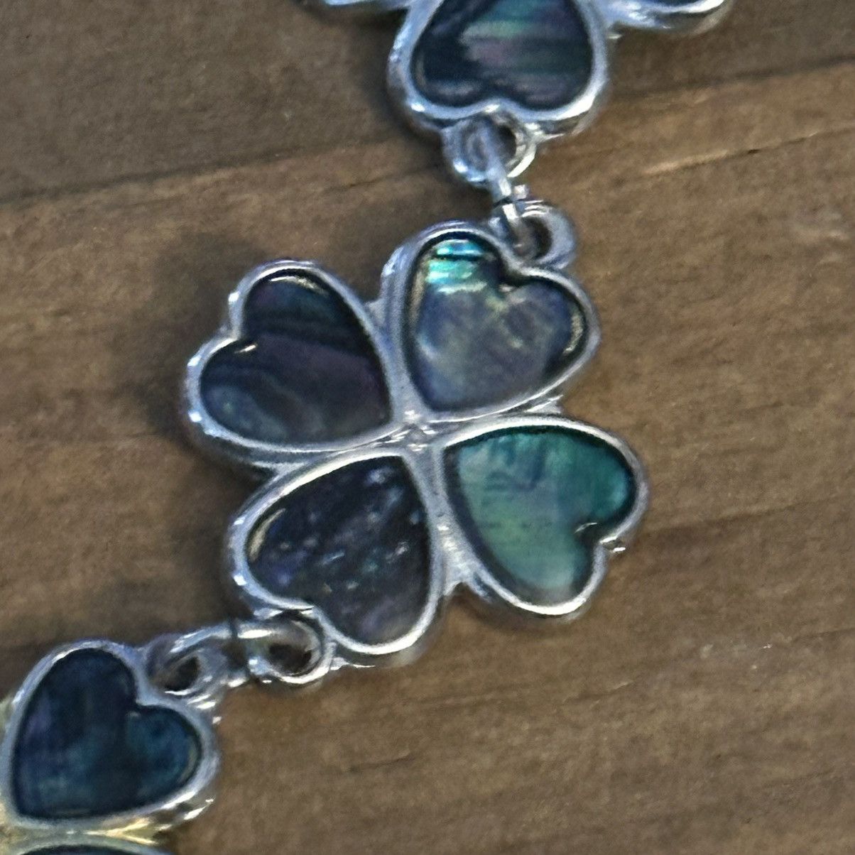Vintage Vintage silver tone abalone clover necklace Size ONE SIZE - 5 Thumbnail