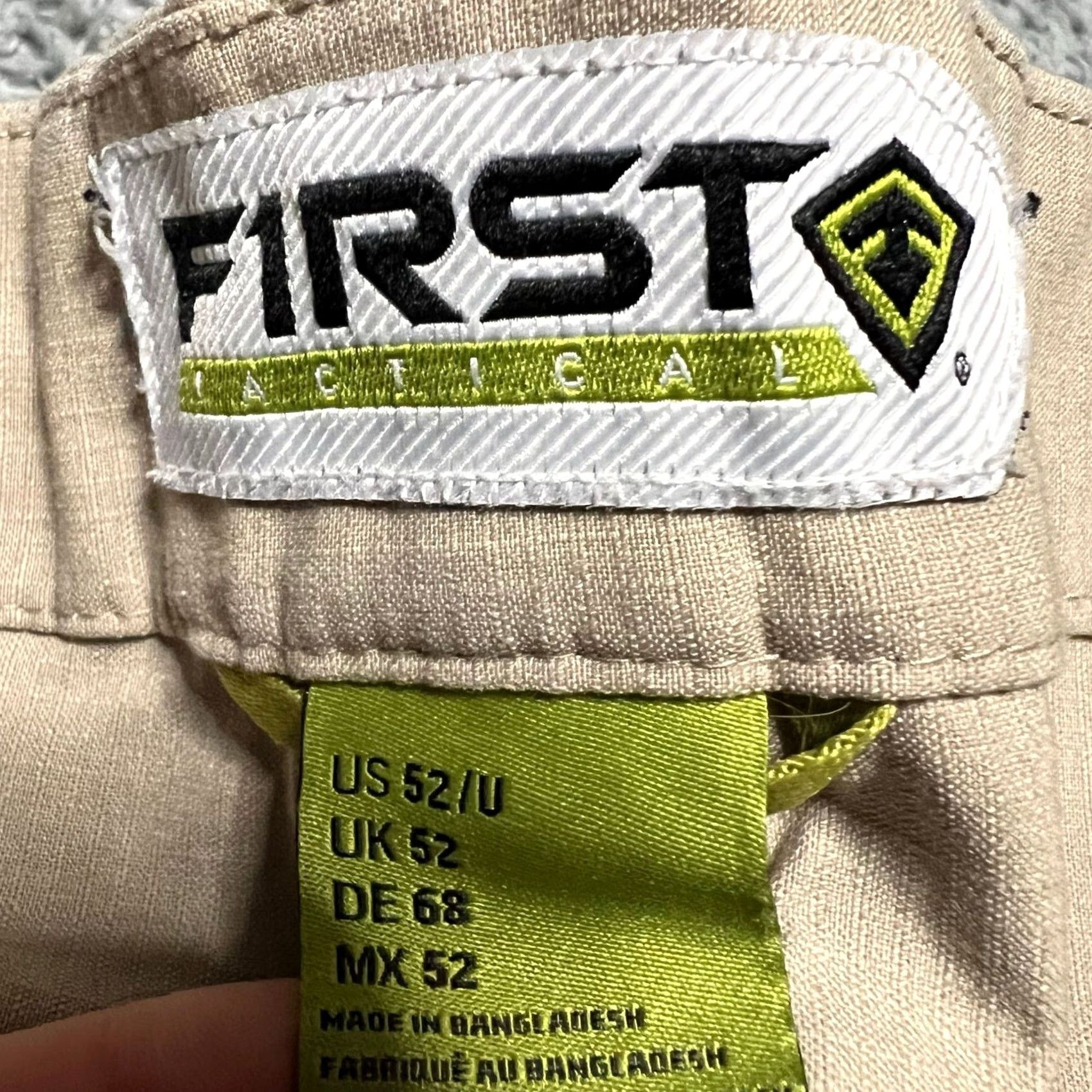 Vintage First Tactical Pants Mens 52 Tan Cargo Straight Fit Ripstop 52x33 Big & Tall Inseam 33 Mens Cargo Pants Tan Size US 36 / EU 52 - 5 Thumbnail