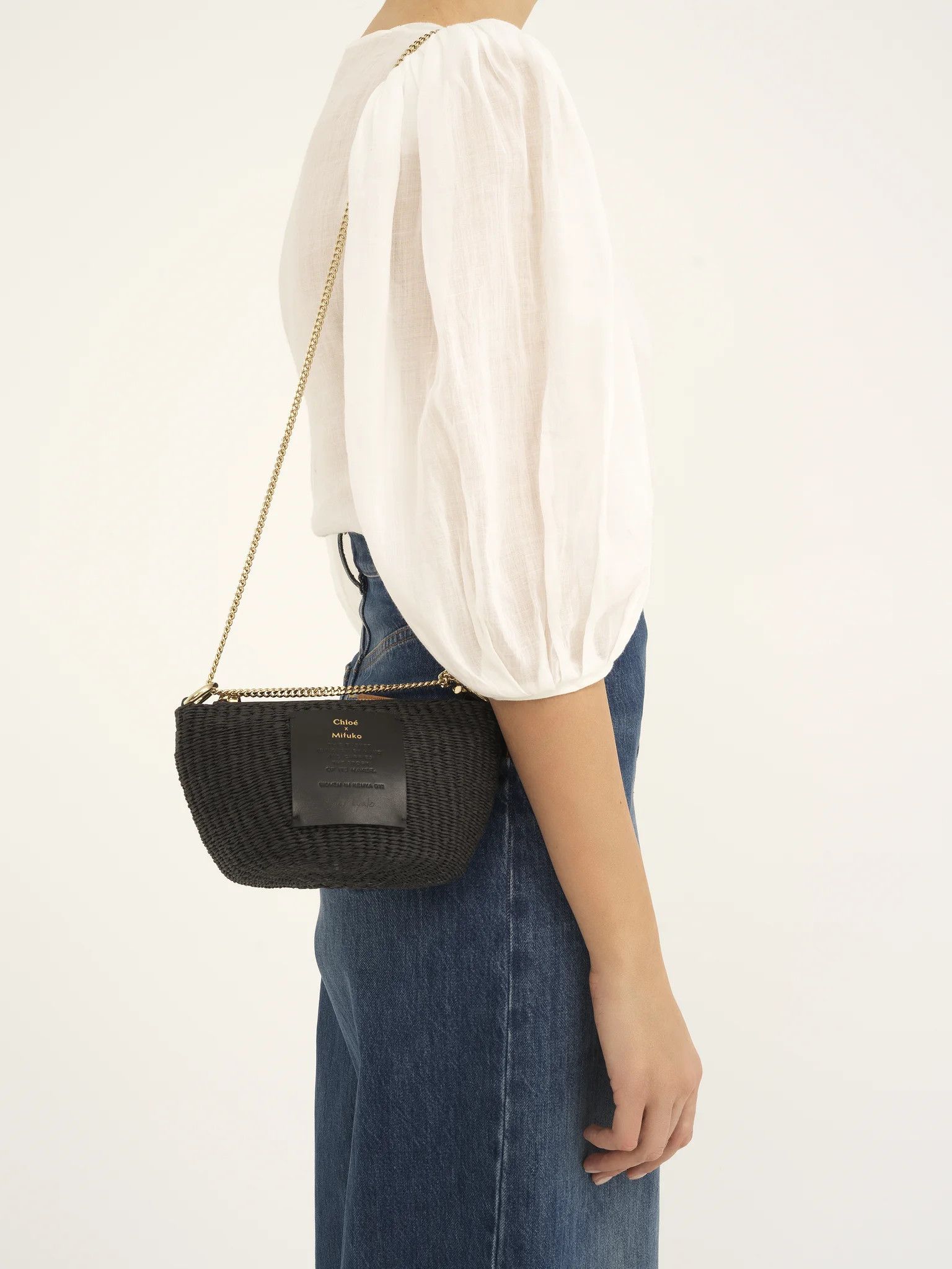 Chloe oc11z0525 Size: OS / Mini Basket Bag With Chain in Black Size ONE SIZE - 2 Thumbnail