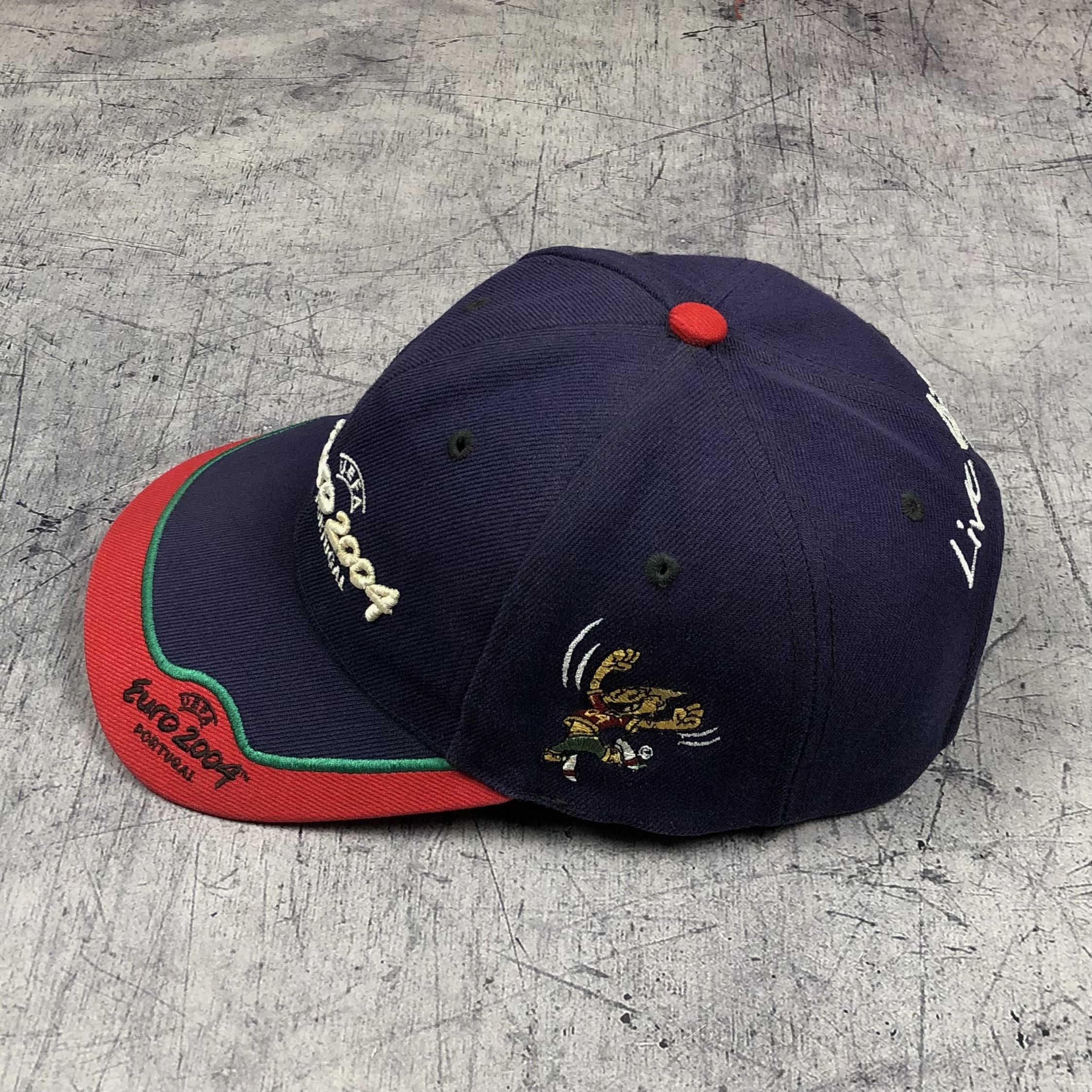 Vintage UEFA EURO 2004 Portugal Cap Size ONE SIZE - 4 Thumbnail