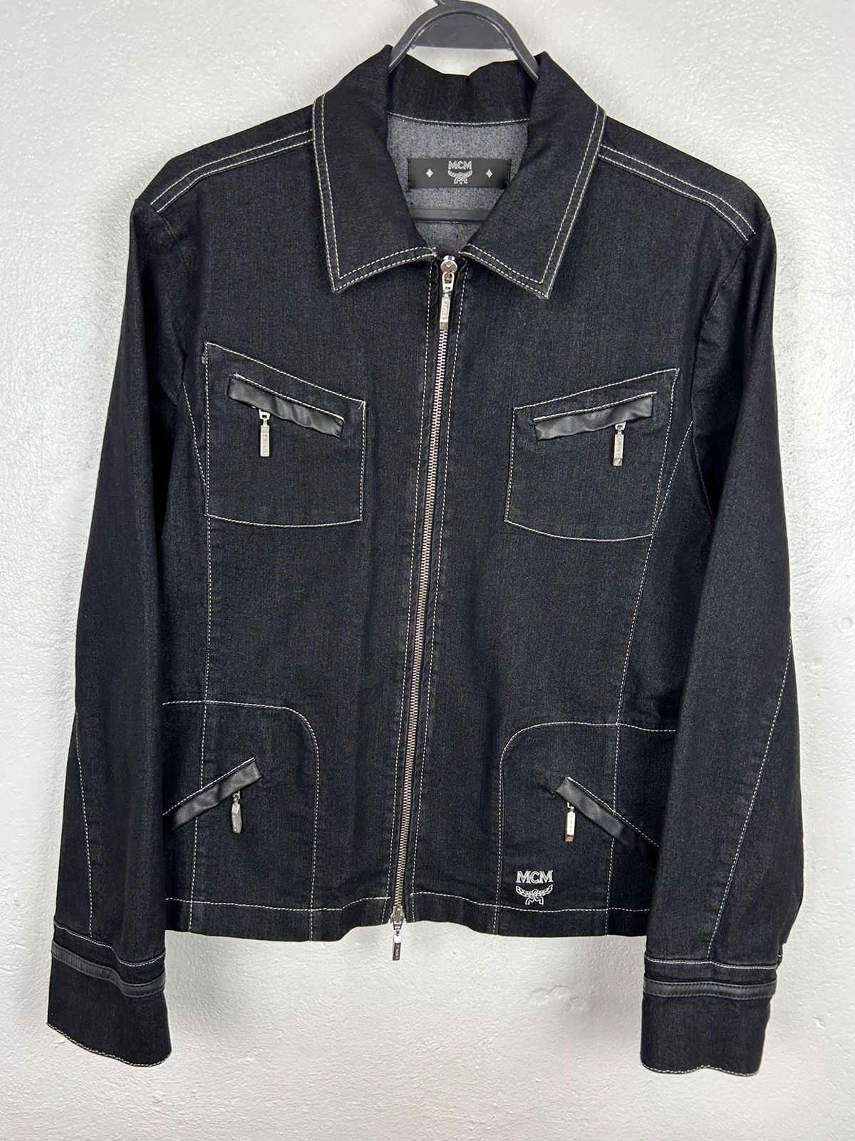 MCM Vintage MCM Jeans Denim Luxury Trucker Jacket Size 42 Size M / US 6-8 / IT 42-44 - 1 Thumbnail