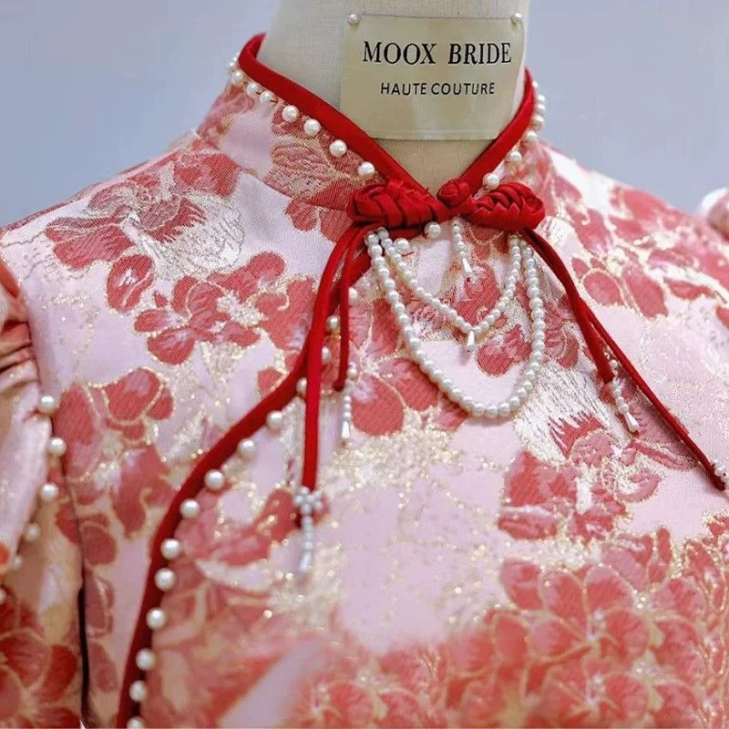 Other Elegant XL Chinese-Inspired Brocade Dress – Cherry Blossom Size XL / US 12-14 / IT 48-50 - 3 Thumbnail