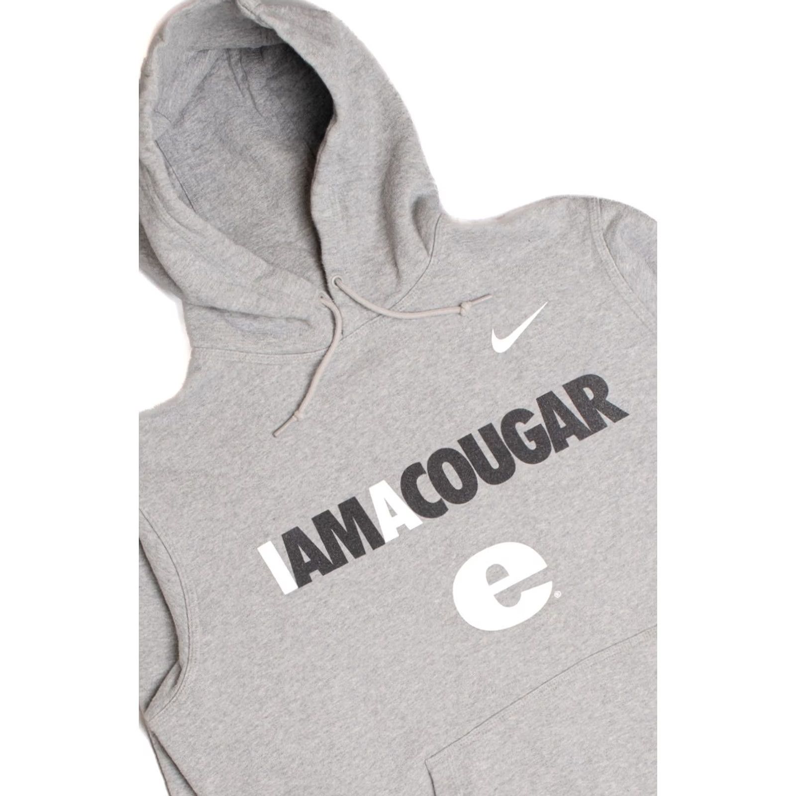 Nike VINTAGE Nike I Am A Cougar Hoodie Sweatshirt Pullover Large Gray Unisex Adults Mens Womens Size US L / EU 52-54 / 3 - 2 Thumbnail
