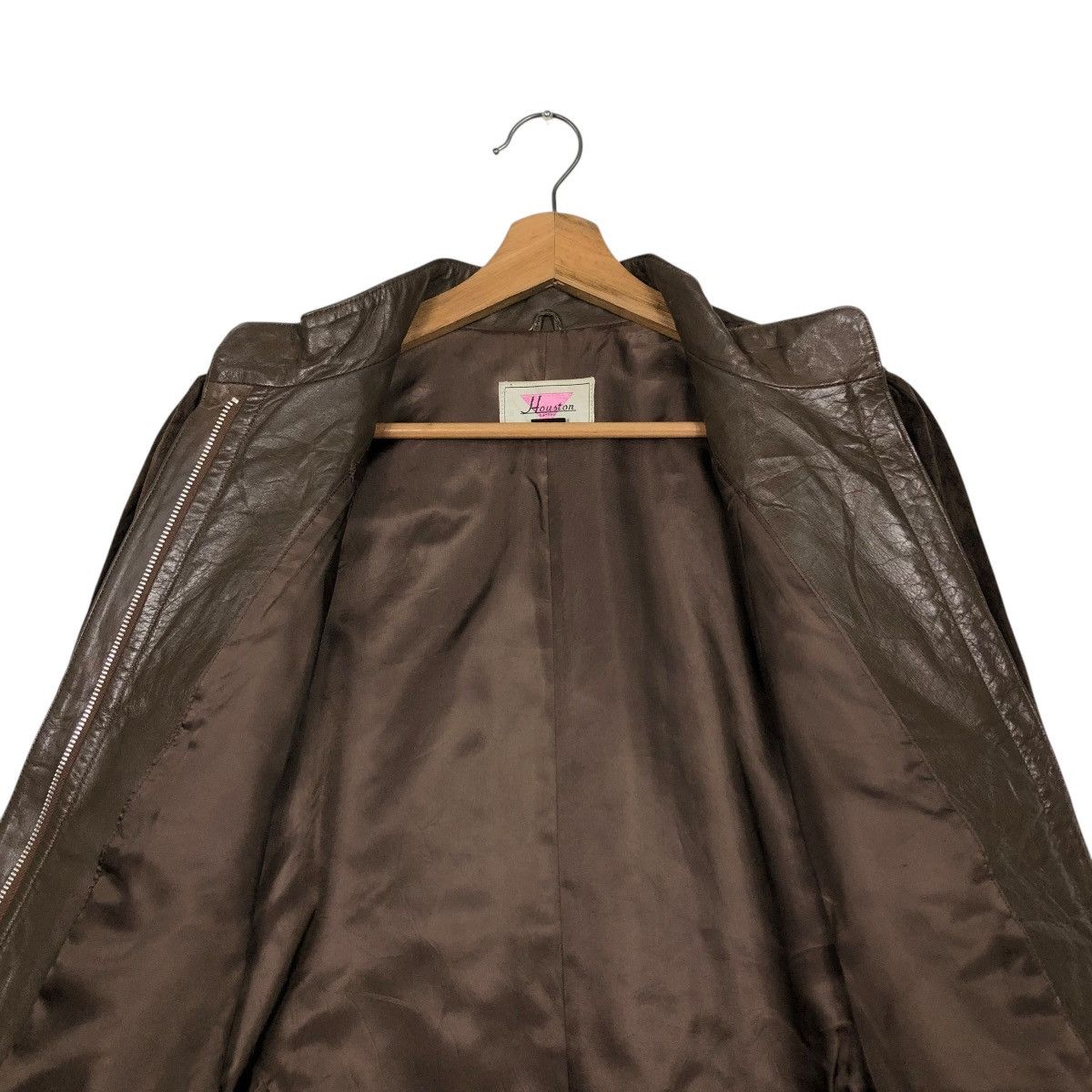 Japanese Brand 🔥VINTAGE BOMBER LEATHER JACKET SOFT HOUSTAN Size US M / EU 48-50 / 2 - 16 Thumbnail