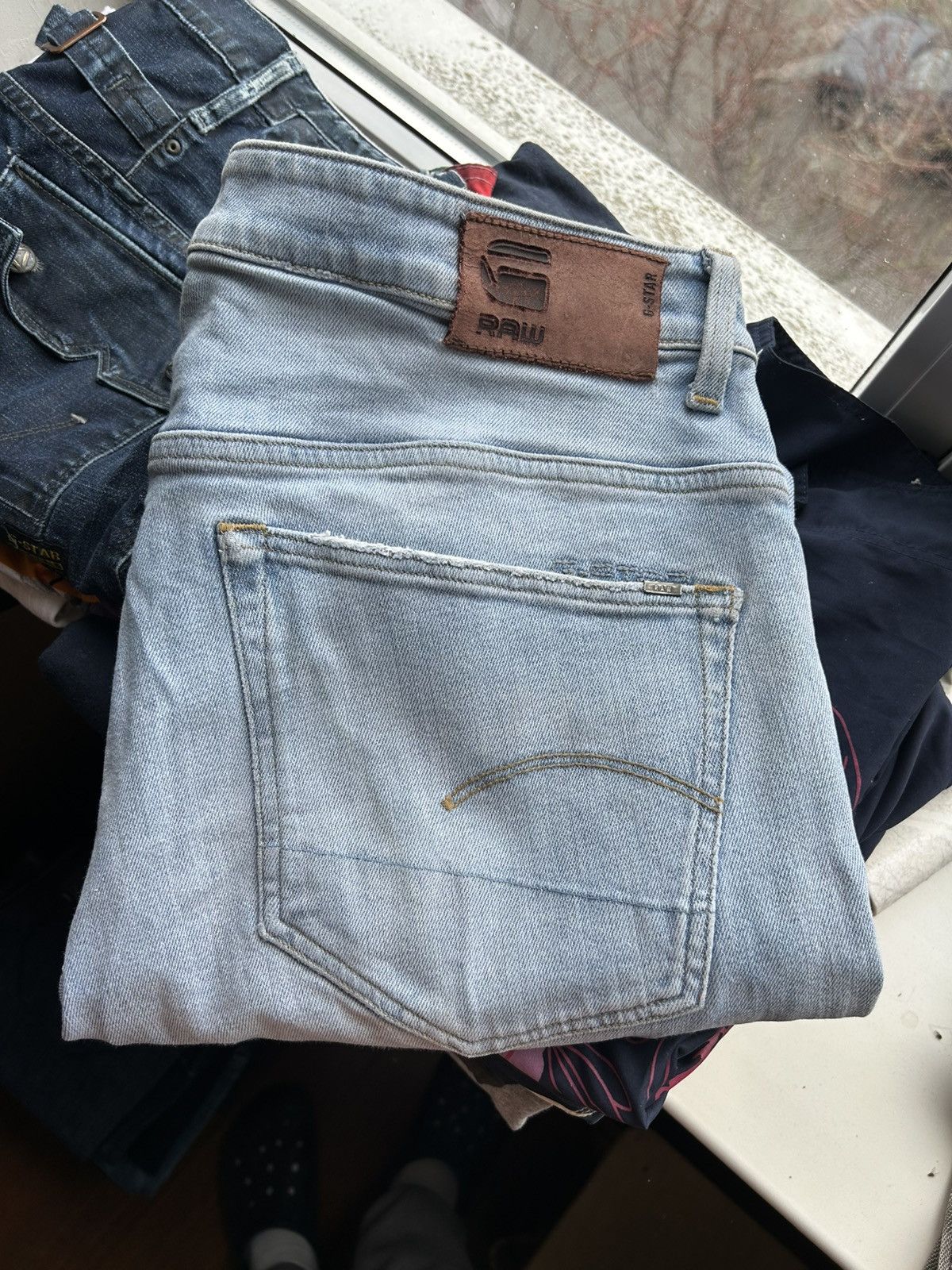 G-Star G-star Raw 3301 Tapered Distressed Blue Jeans Men’s Size 36 Size US 36 / EU 52 - 11 Thumbnail