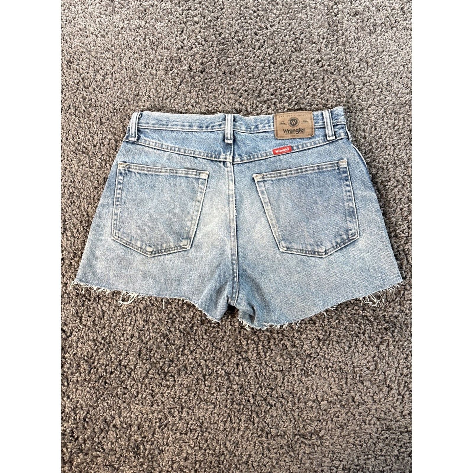 Wrangler VINTAGE Wrangler Jean Shorts Womens 34 High Rise Frayed Whiskered Light Wash 90s Girls Size 24" / US 00 / IT 34 - 6 Thumbnail