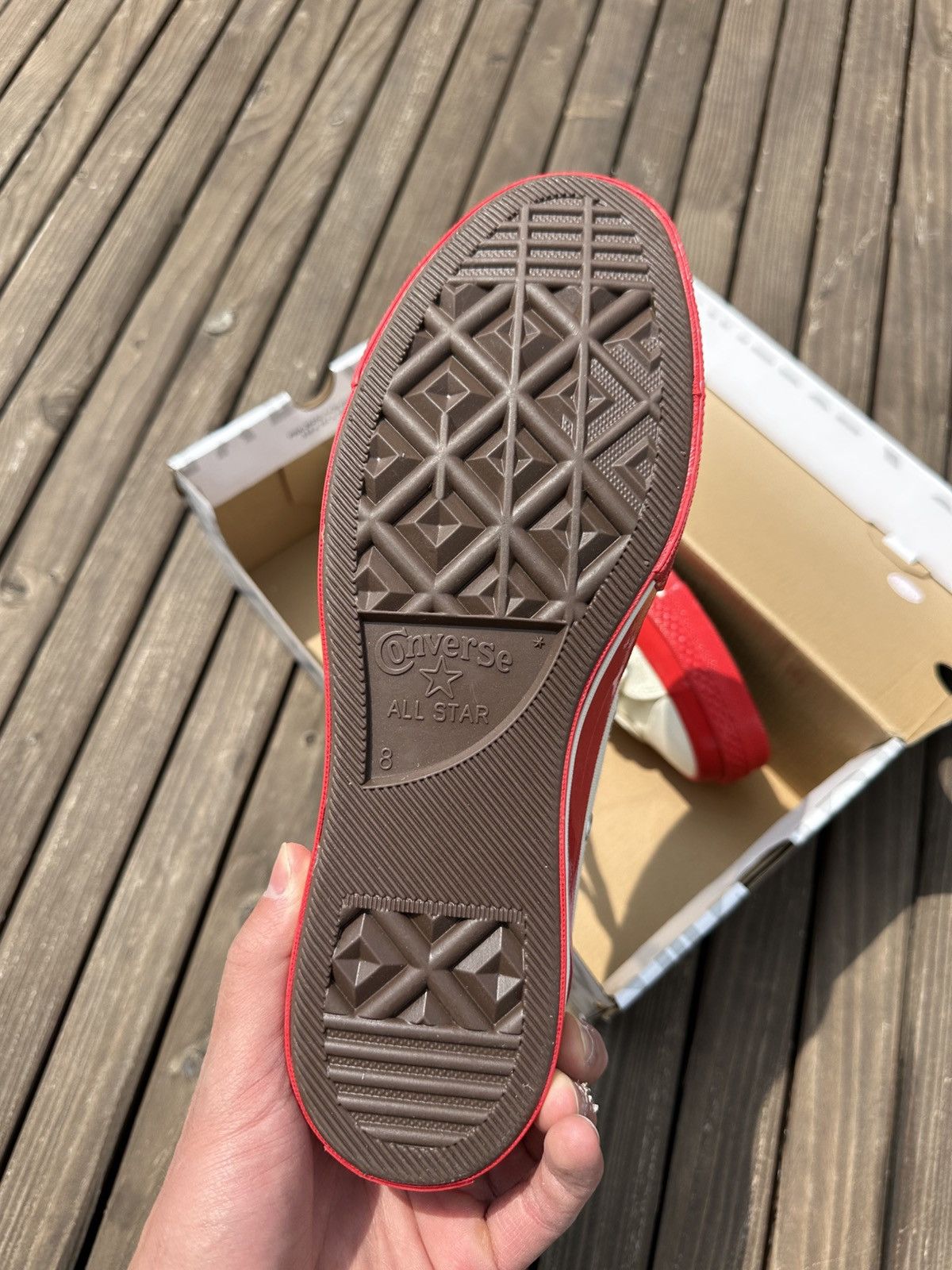 Converse Converse x Comme des Garçons PLAY Chuck 70 Low Pristine Red Size US 8 / EU 41 - 7 Thumbnail