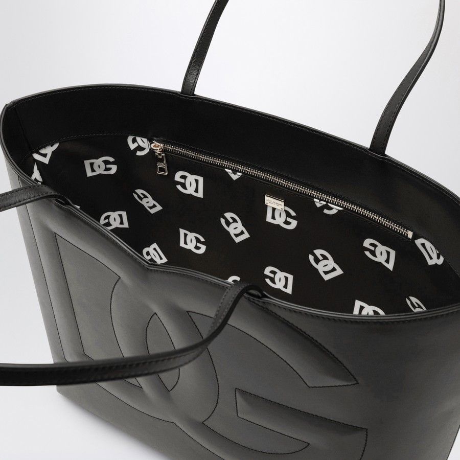 Dolce & Gabbana o1d2blof0824 Size : OS / Logo Leather Tote Bag in Black Size ONE SIZE - 4 Thumbnail