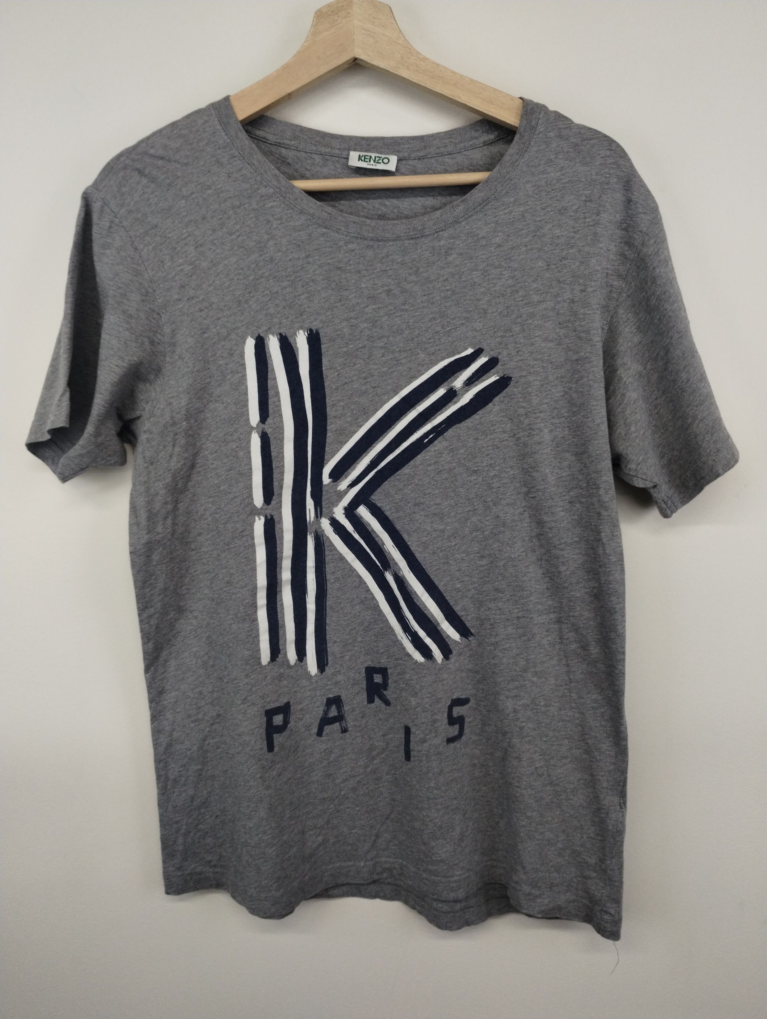 image of Kenzo Paris Logo Tee in Grey, Men's (Size XS)