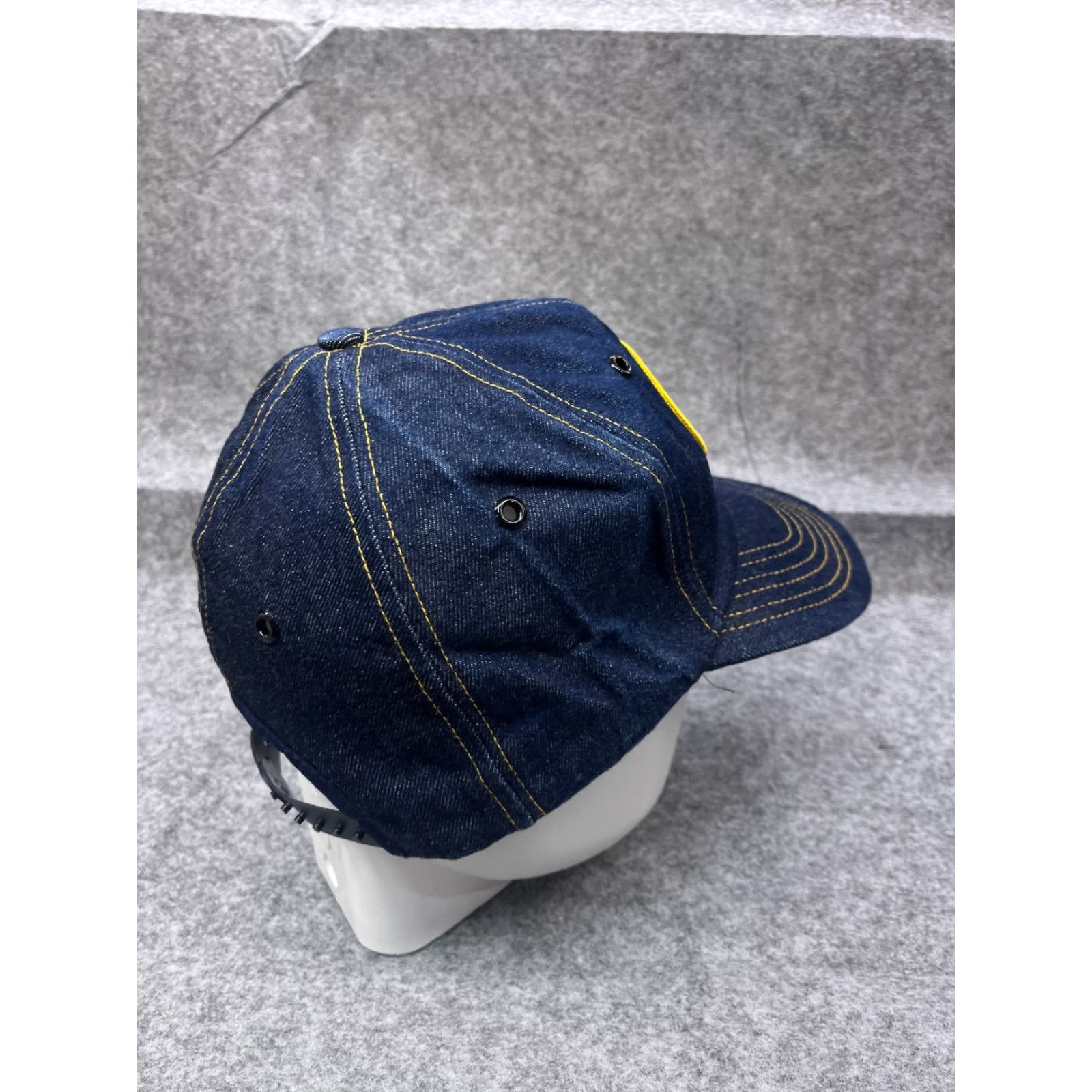 Vintage Blue Denim Snapback Hat Cap for Men | One Size | Casual DVA Theme | Adjustable Lightweight Size ONE SIZE - 7 Thumbnail