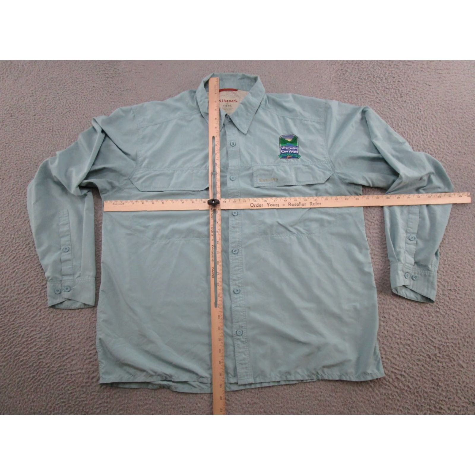 Vintage Simms Shirt Mens 2XL Blue COR3 Vented Button-Up Long Sleeve Nylon Read Size US XXL / EU 58 / 5 - 7 Thumbnail
