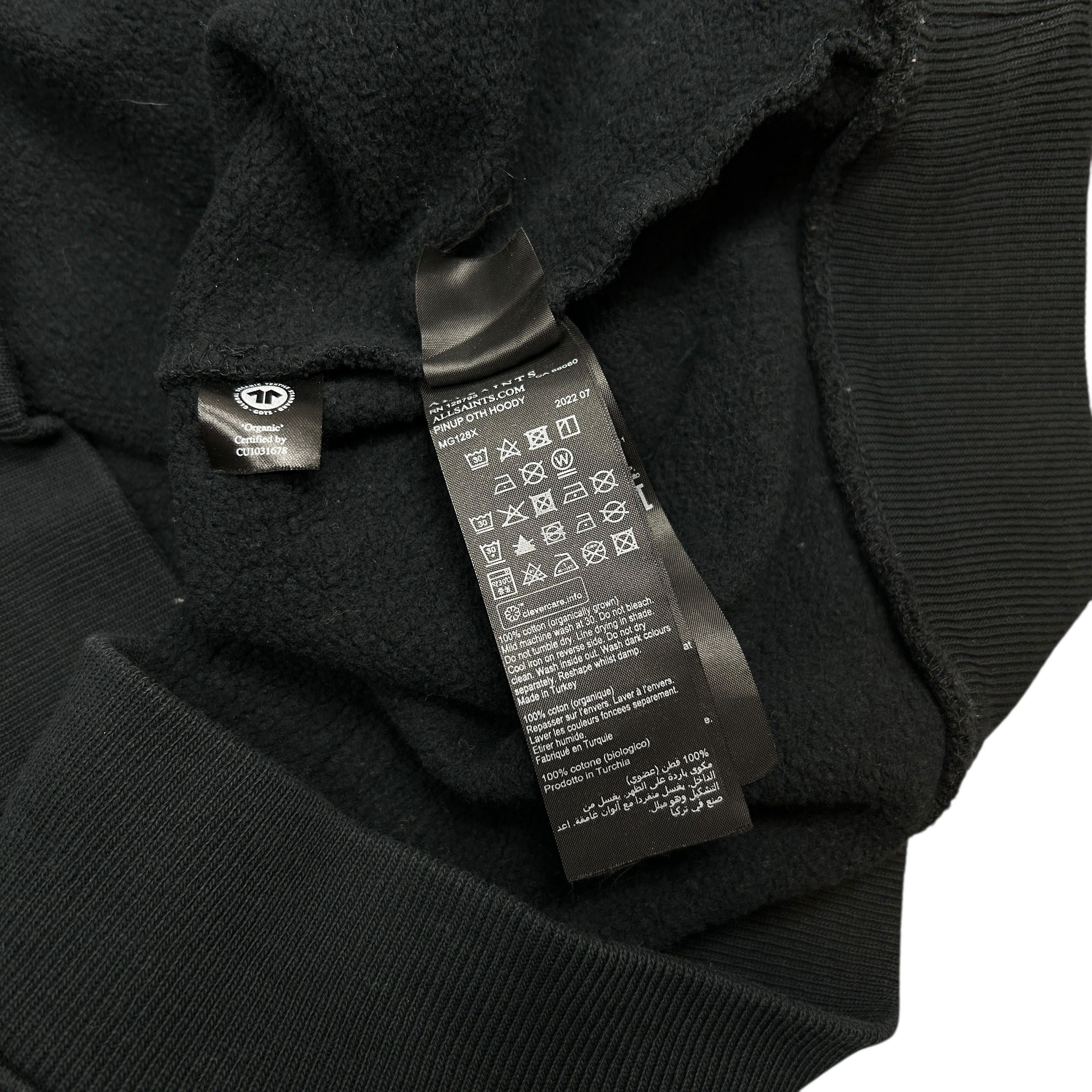 Allsaints Allsaints Chunky Heavy Oversized Pinup Hoodie Black XL Size US XL / EU 56 / 4 - 7 Thumbnail