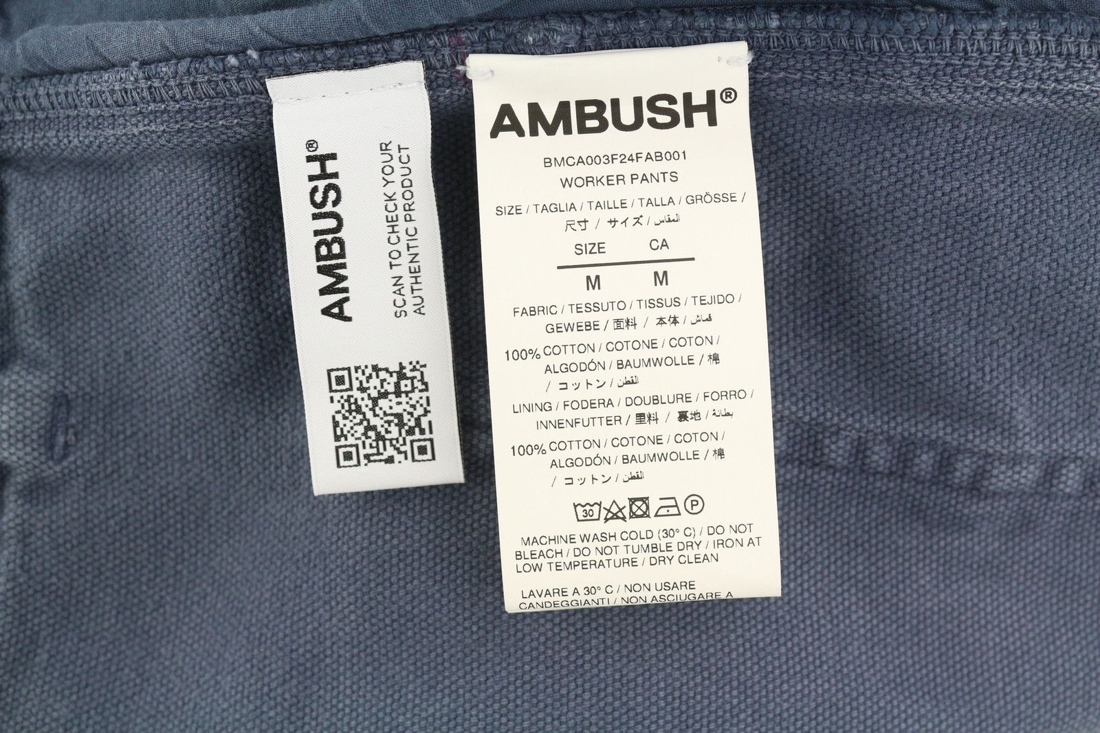 Ambush Design WORKER M Navy Loose Fit Patch Pockets Zip RRP415 86512 Size US 32 / EU 48 - 8 Thumbnail