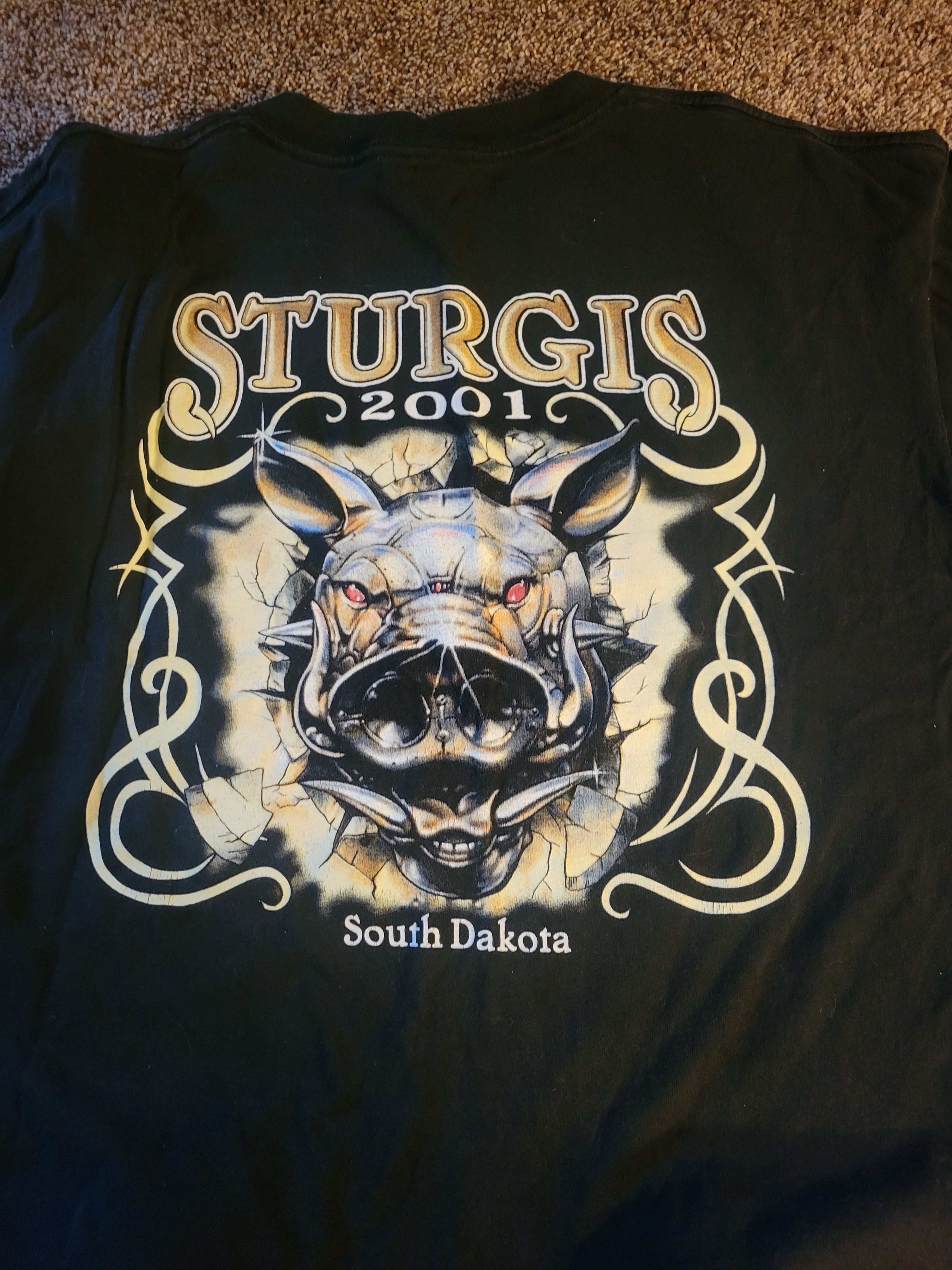 Harley Davidson Harley Davison vintage 2001 Sturgis t shirt Size US XL / EU 56 / 4 - 3 Thumbnail