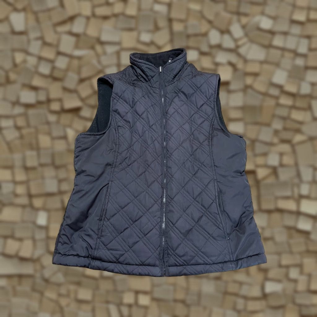 Free Country Free Country Jacket Womens Vest Full Zip Black M Quilted Solid Sleeveless Outer Shell Polyester Casual Fall Spring Summer Vintage No Size M / US 6-8 / IT 42-44 - 1 Thumbnail