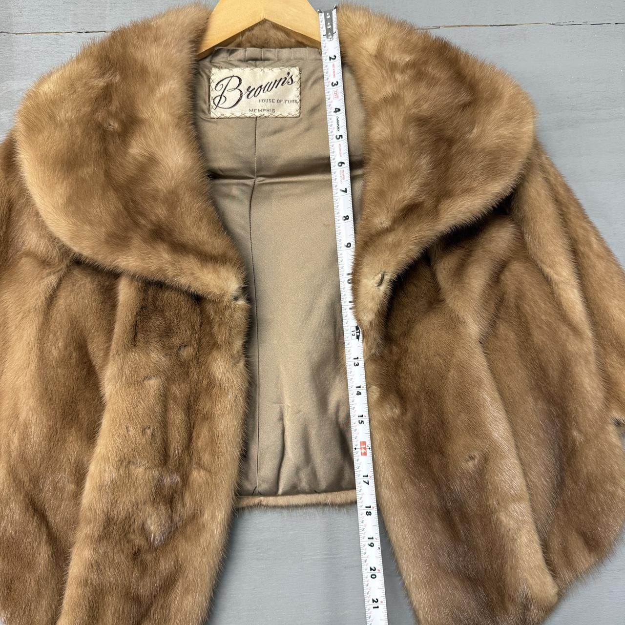 Vintage True Vintage Mink Fur Satin Lined Cape Stole Wrap Women’s Size ONE SIZE - 7 Thumbnail