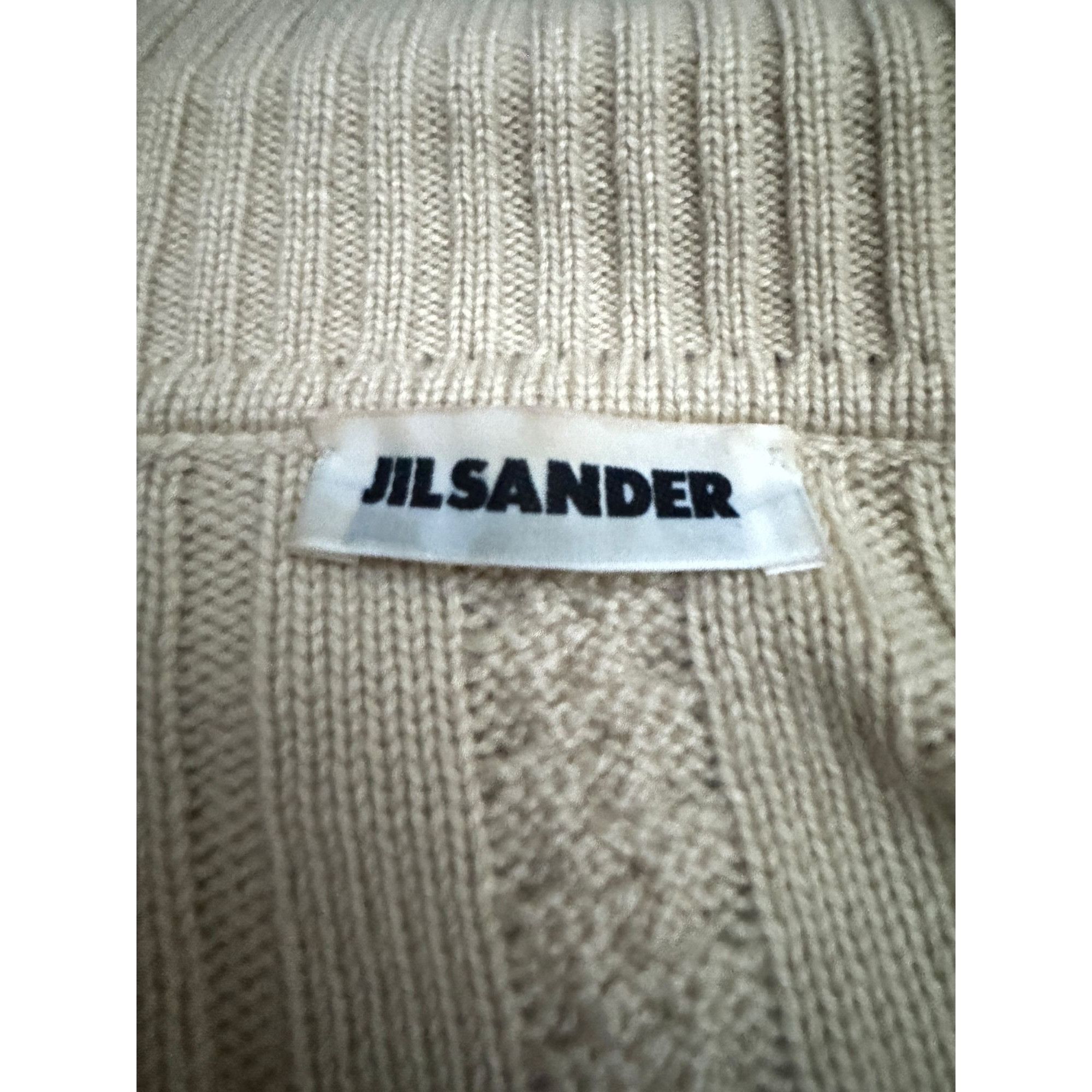 Jil Sander Beige Cashmere Cable Knit Cardigan Size S / US 4 / IT 40 - 7 Thumbnail