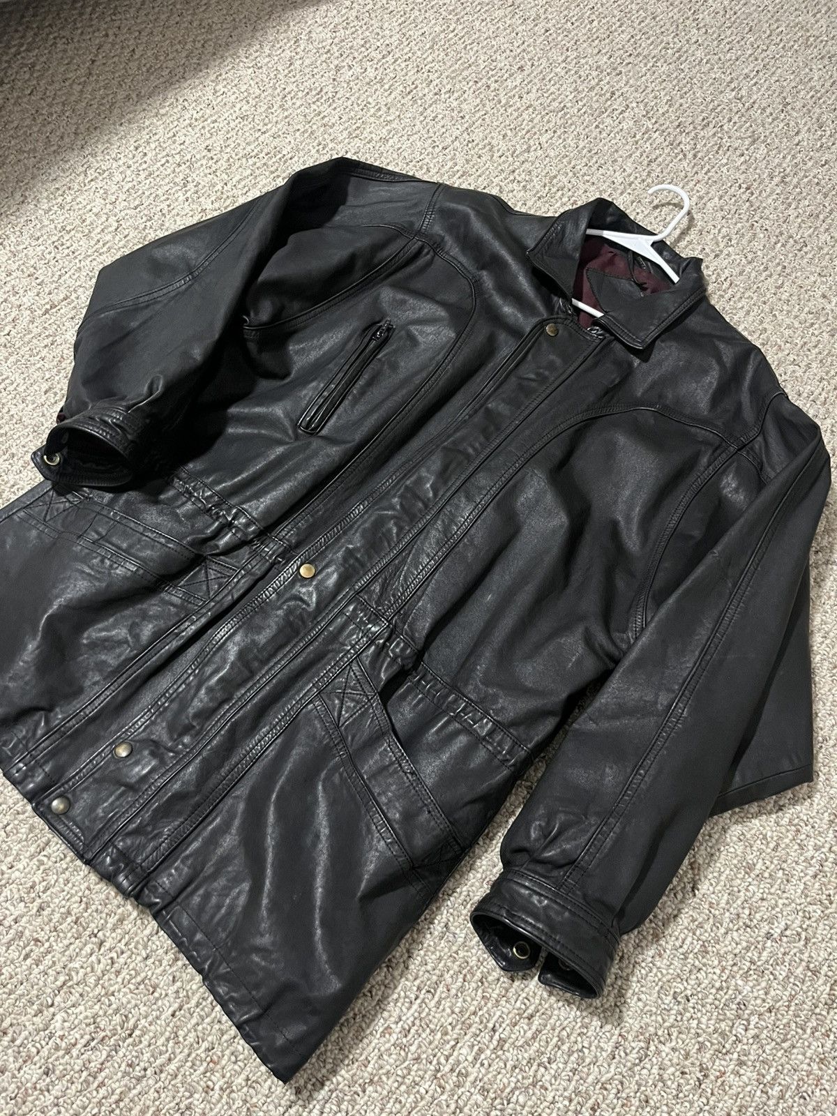 Vintage Vintage Leather Jacket Size US XL / EU 56 / 4 - 2 Thumbnail