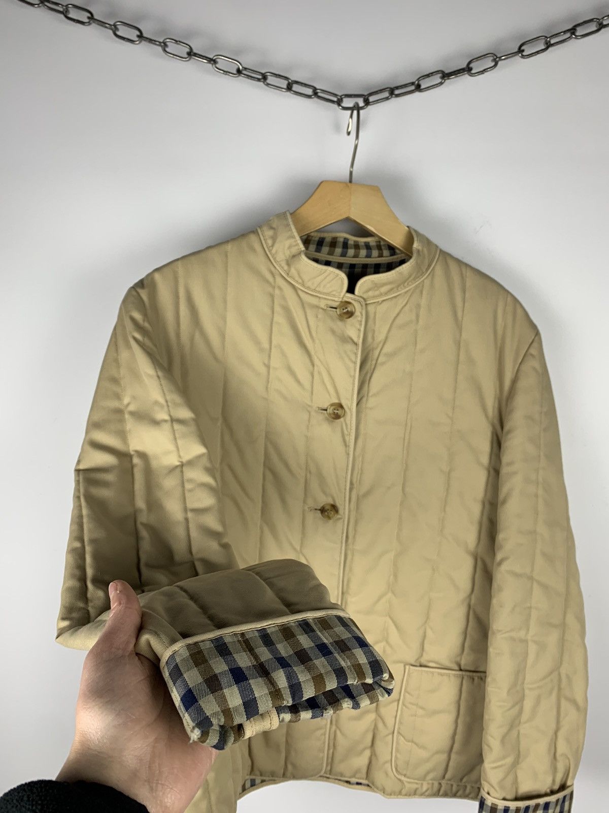 Aquascutum Aquascutum Showerproof Padded Jacket Sz M House Check Lining Size M / US 6-8 / IT 42-44 - 4 Thumbnail