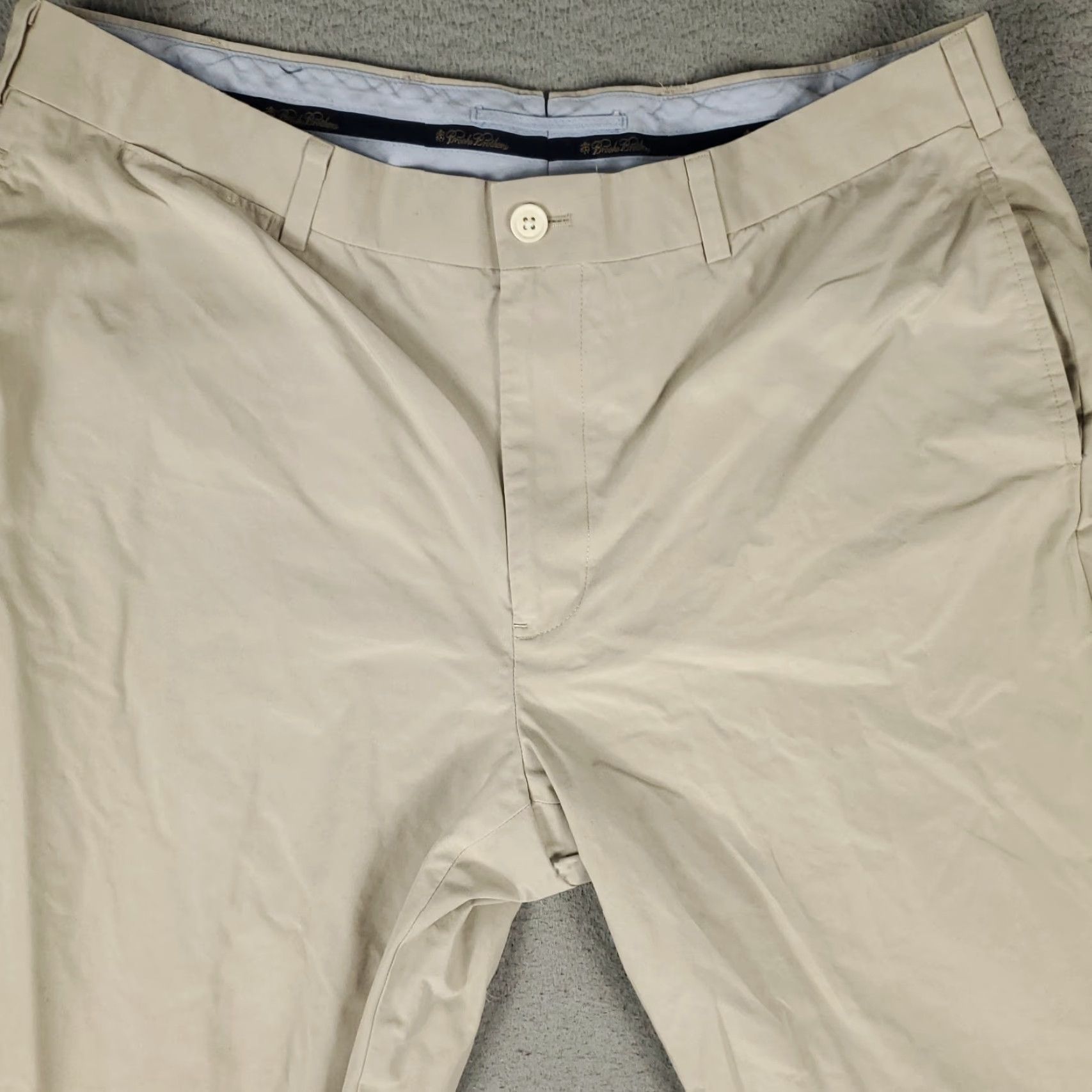 Brooks Brothers Brooks Brothers Pants Mens 38x29 Beige Flat Front Chino Trousers - Regular Fit, Flat Front, Cotton, Beltless, Chinese? Size US 38 / EU 54 - 2 Thumbnail