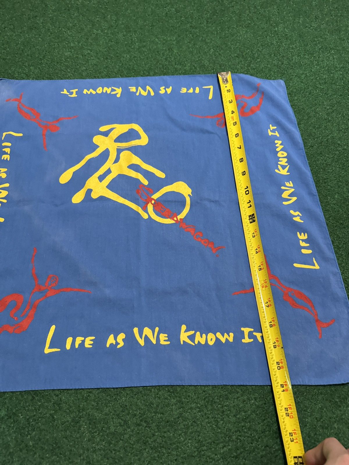 Vintage Vintage 80s REO Speedwagon Life As We Know Band Bandana Size ONE SIZE - 3 Thumbnail