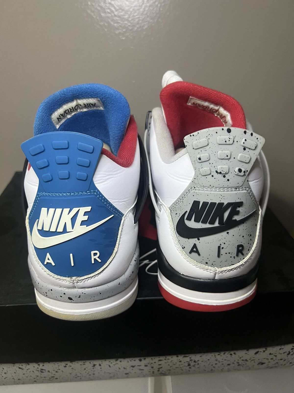 Jordan Brand Jordan 4 What The Fire Red Military Blue Retro White Size 12 Size US 12 / EU 45 - 2 Thumbnail