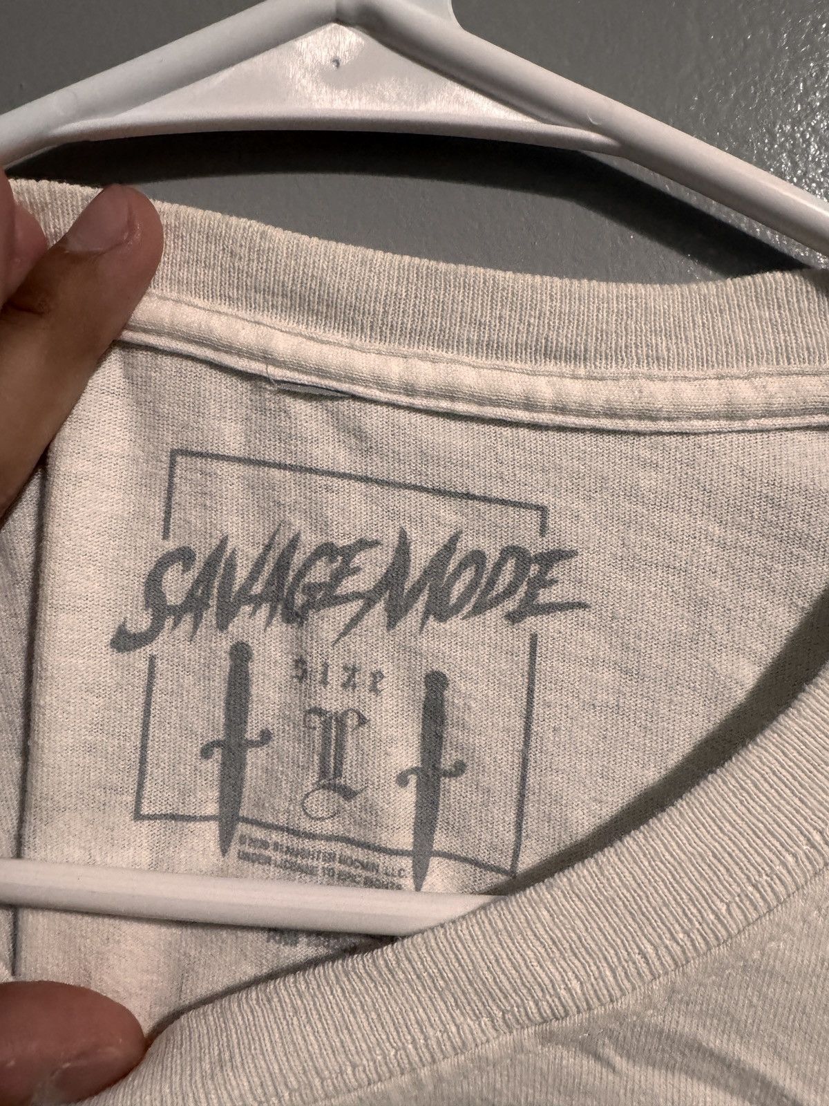 21 Savage 21 Savage - SAVAGE MODE 2 White Tee Size US L / EU 52-54 / 3 - 3 Thumbnail