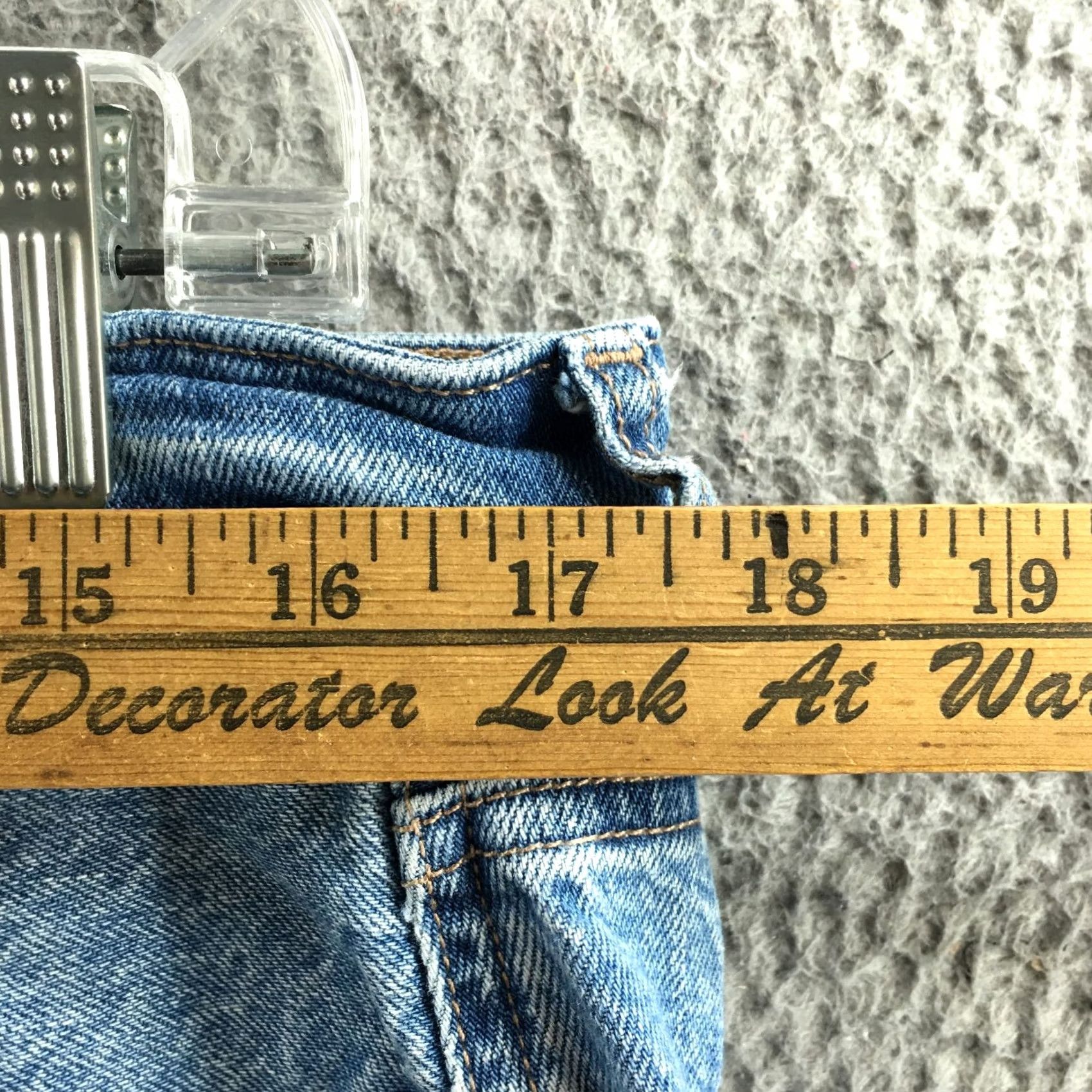 American Eagle Outfitters American Eagle Denim Jeans Women 14 Blue Hi Rise Zip Fly Button Front Pockets - Excellent Condition Size 36" / US 14 / IT 50 - 6 Thumbnail