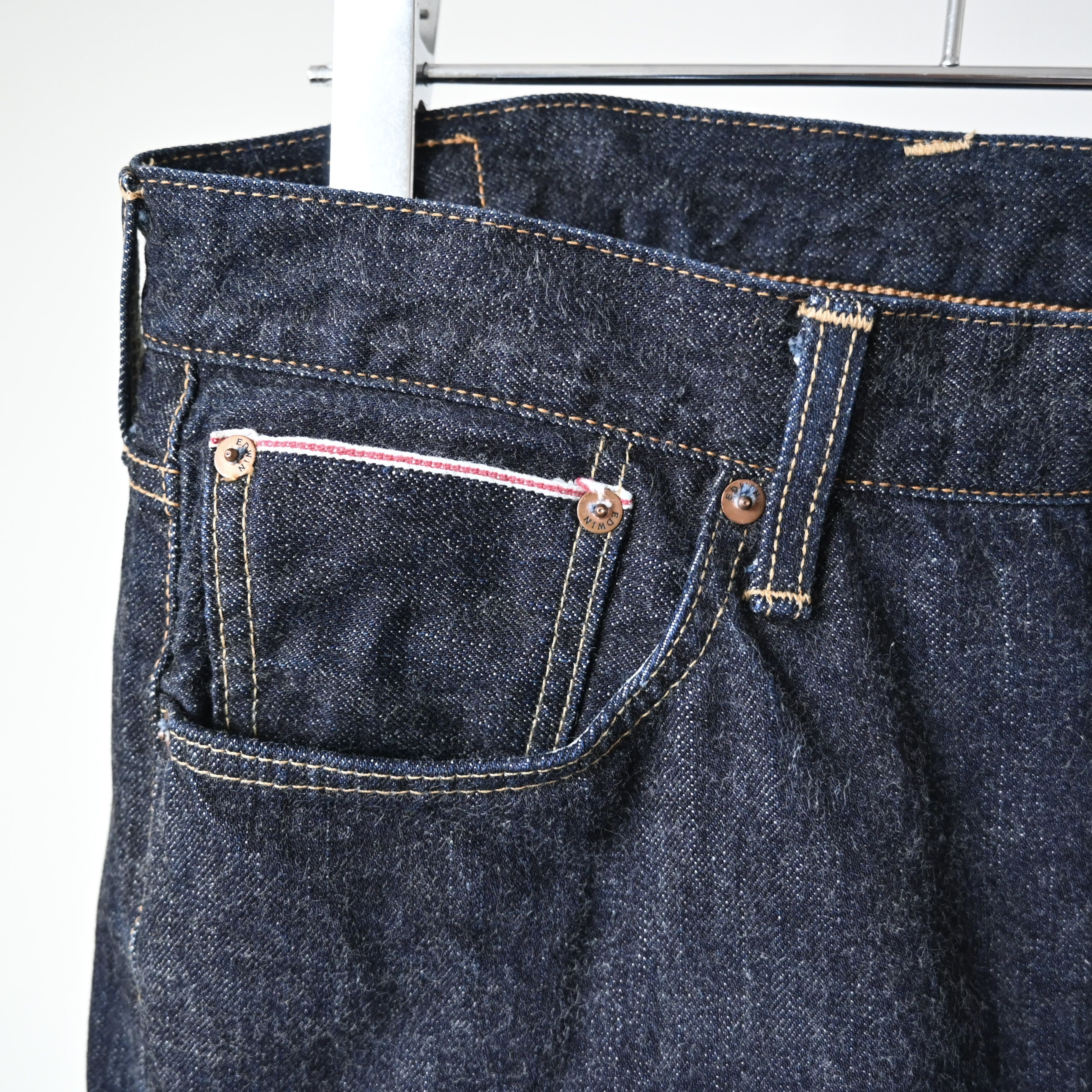 Edwin VTG 2000s EDWIN 505s dark indigo selvedged denim jeans Size US 33 - 13 Thumbnail