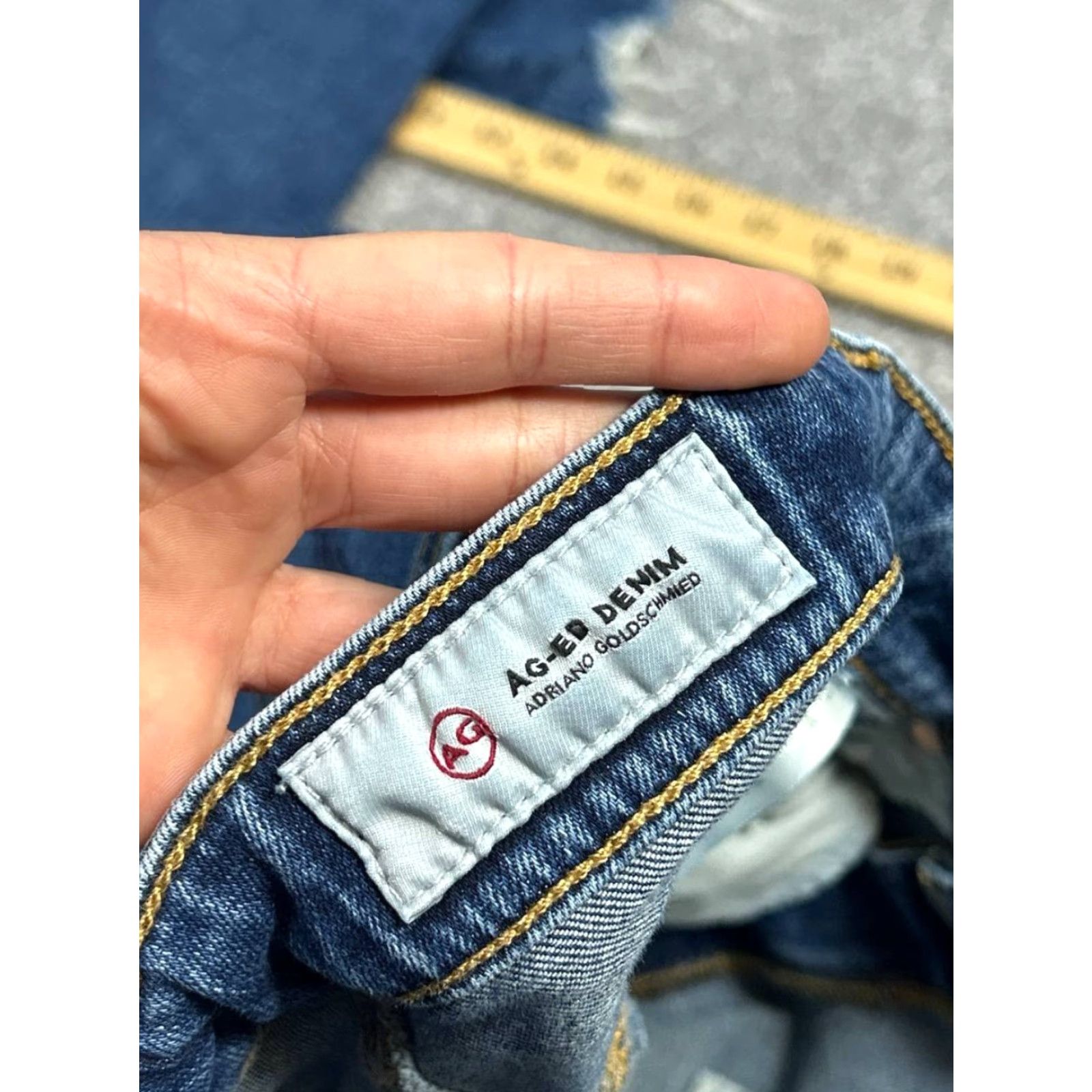 Vintage AG Adriano Goldschmied Farrah Jeans Women 26 Regular High Rise Blue Skinny Denim 5-Pocket Modern Style Size 26" / US 2 / IT 38 - 7 Thumbnail