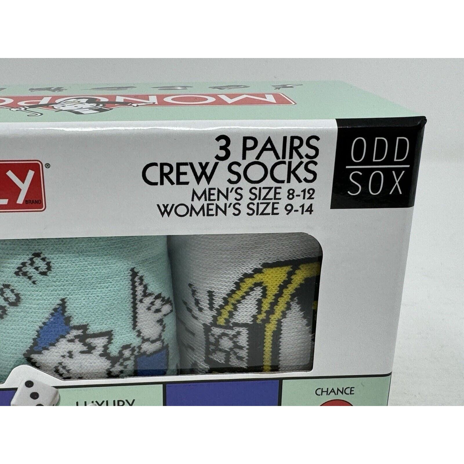 The Unbranded Brand Odd Sox Funny Crew Socks Monopoly Board Game Large Men 8-12 Size ONE SIZE - 5 Thumbnail