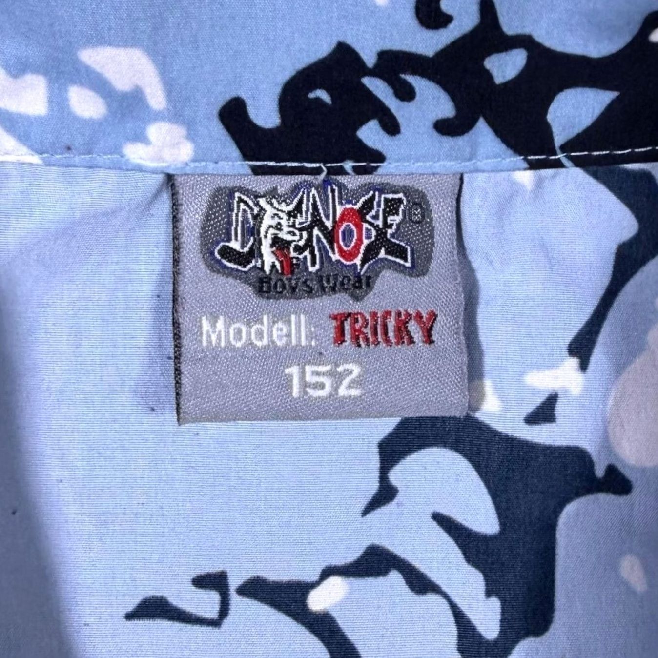 Vintage Dognose Goth Y2K Abstract Patterned Graphic Blue Short Sleeve Shirt XS Size US XS / EU 42 / 0 - 3 Thumbnail