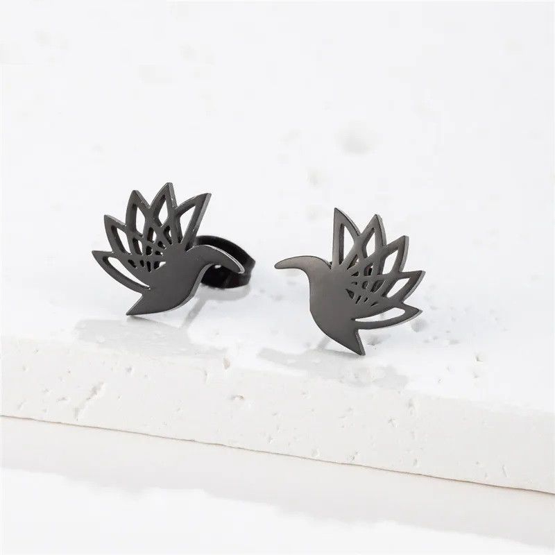 Jewelry Hummingbird Stud Earrings Charm Earring Gift Size ONE SIZE - 1 Preview
