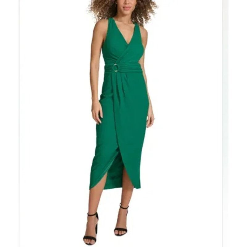 Sierra Siena Emerald Green Halter Dress NWT- Sz 0 Size XS / US 0-2 / IT 36-38 - 1 Thumbnail